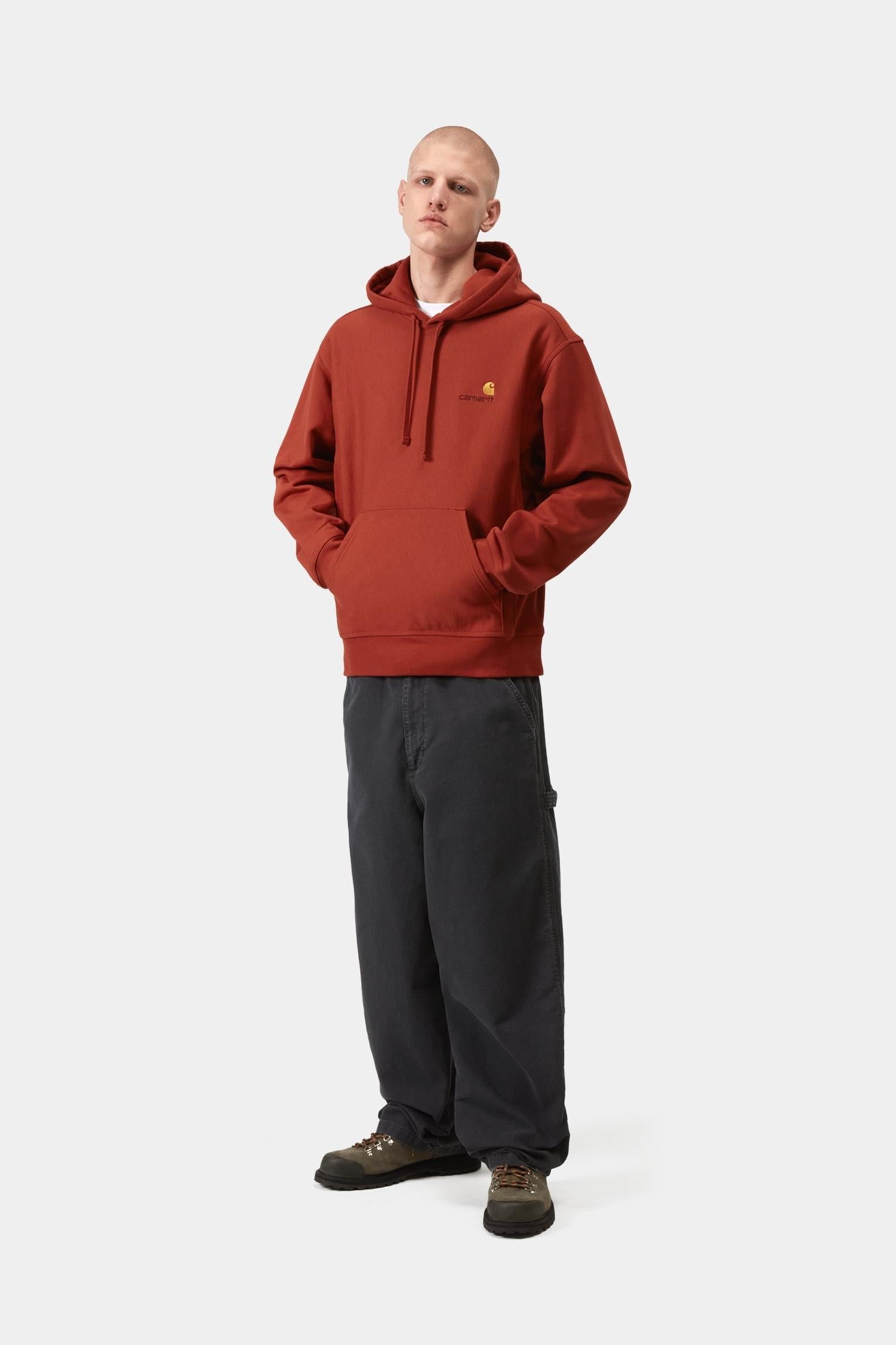 Hooded American Script Sweatshirt Oxide Red