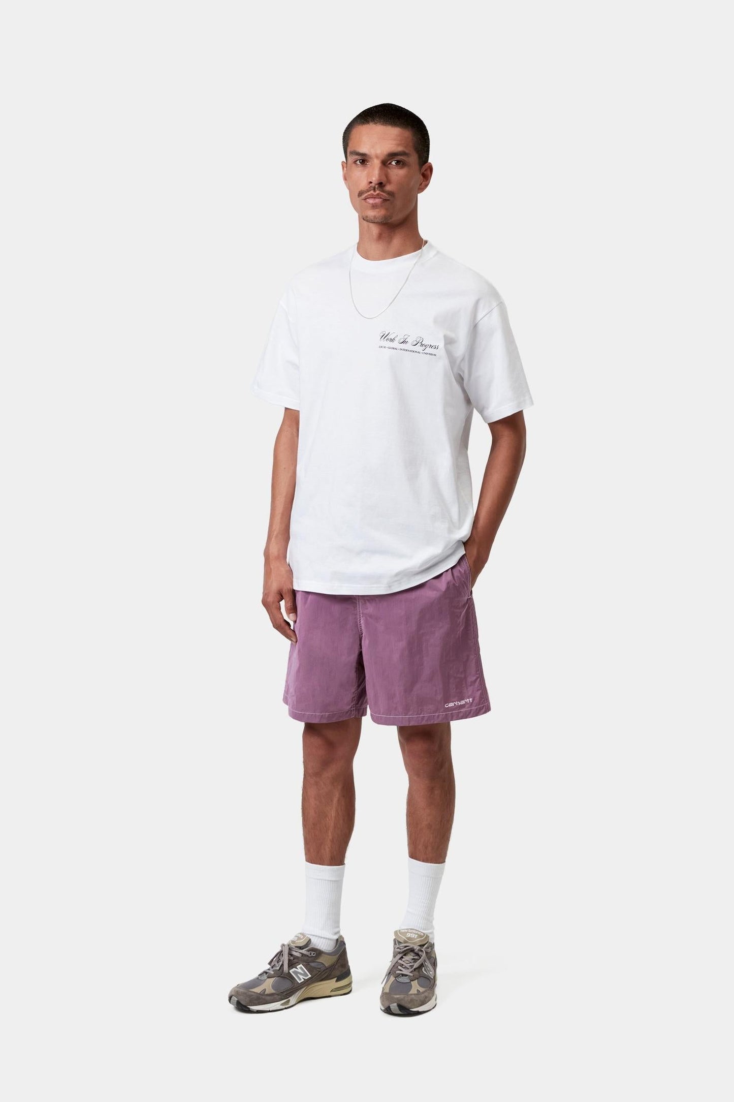 Canby Swim Trunks Gentle Purple / White
