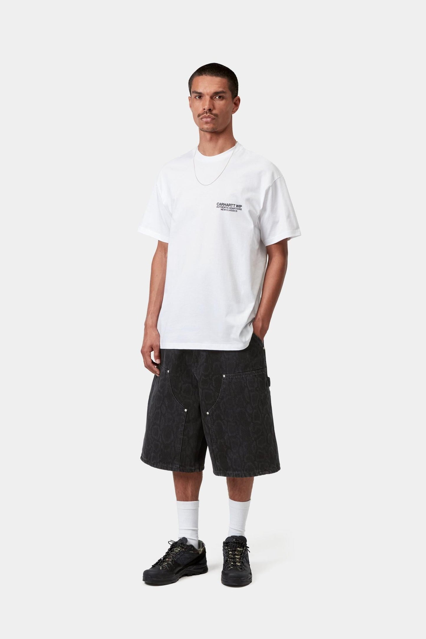 OG Double Knee Short Black Snake Camo (Heavy Stone Wash)