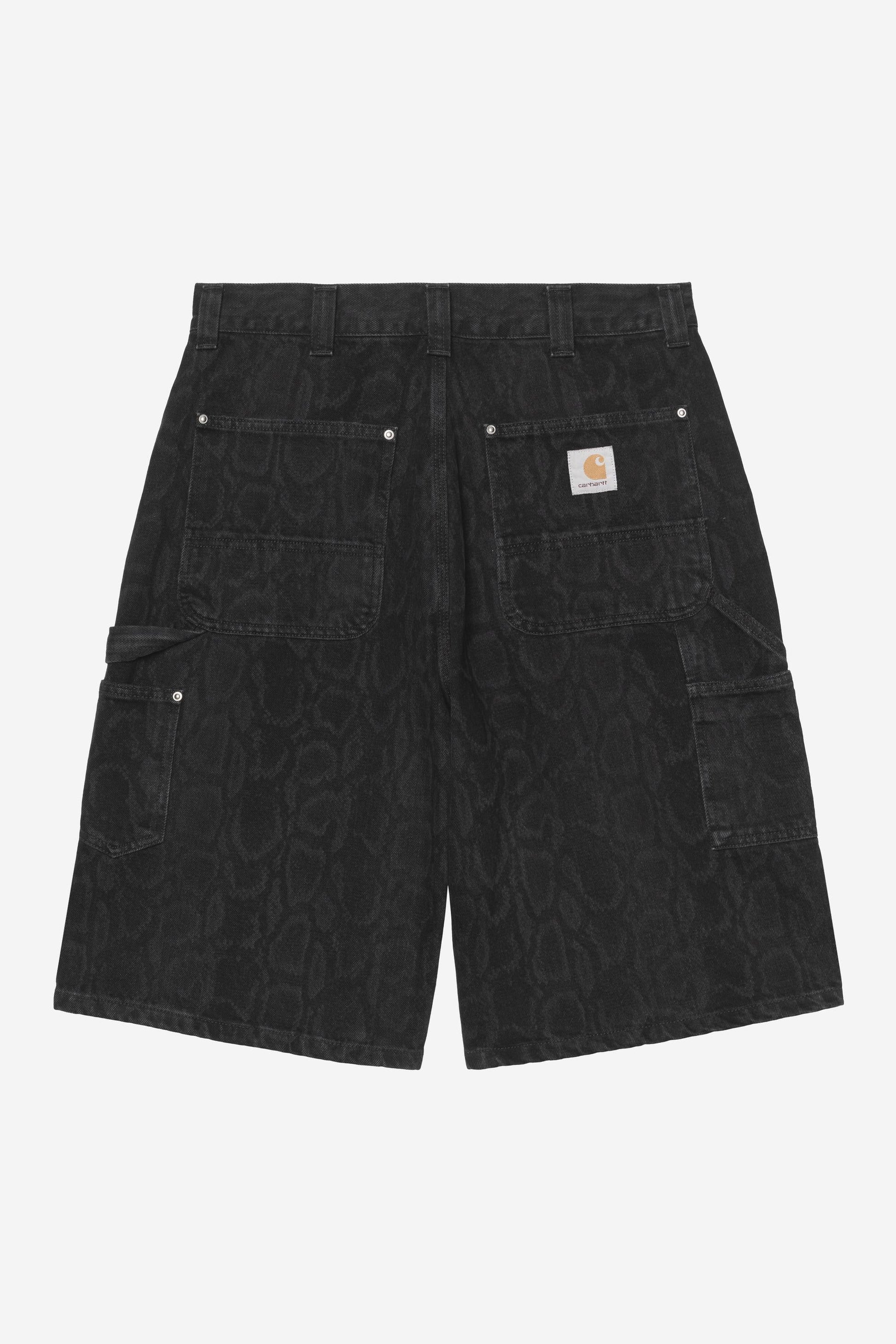 OG Double Knee Short Black Snake Camo (Heavy Stone Wash)