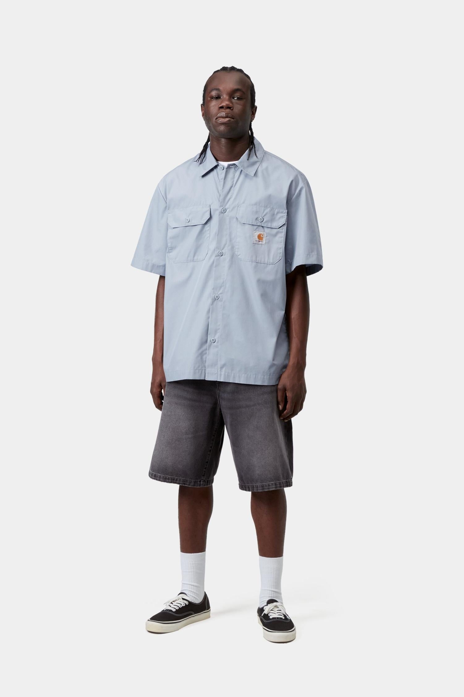 Landon Short Black (Worn Bleached)
