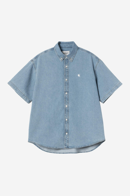 Lucas Short Sleeve Shirt Blue (Bleached)