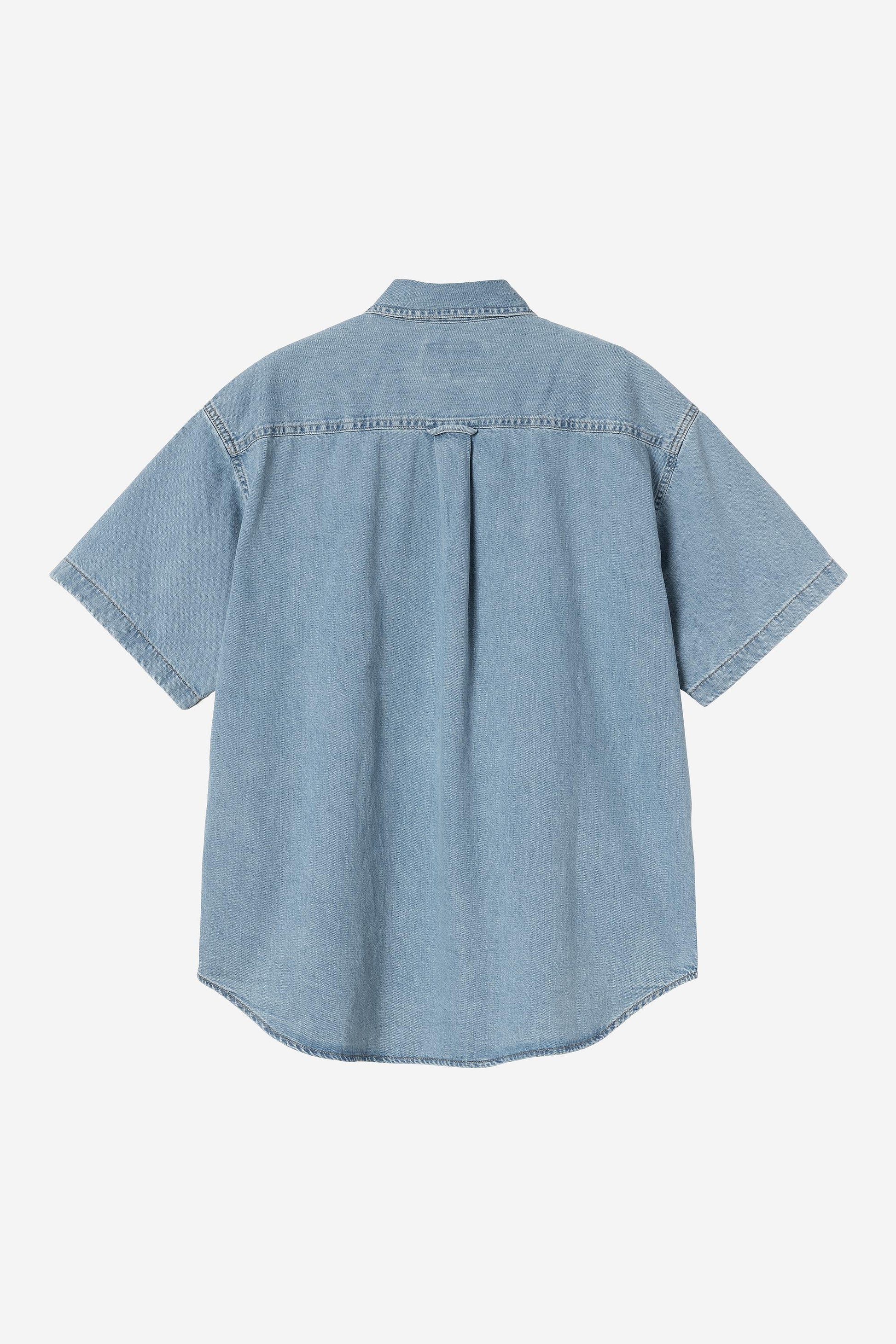 Lucas Short Sleeve Shirt Blue (Bleached)
