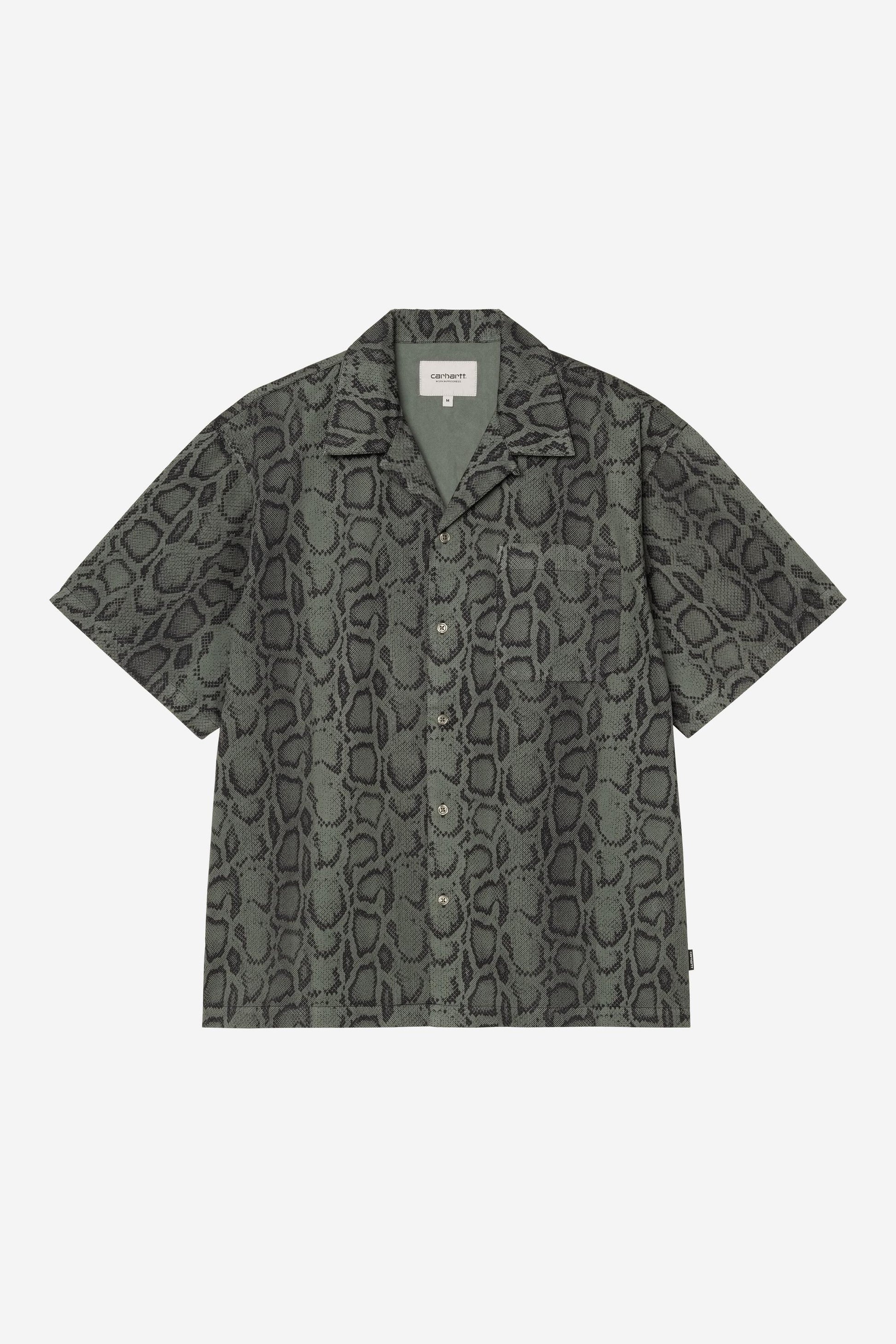 Short Sleeve Snake Camo Shirt Leaf (Garment Dyed)