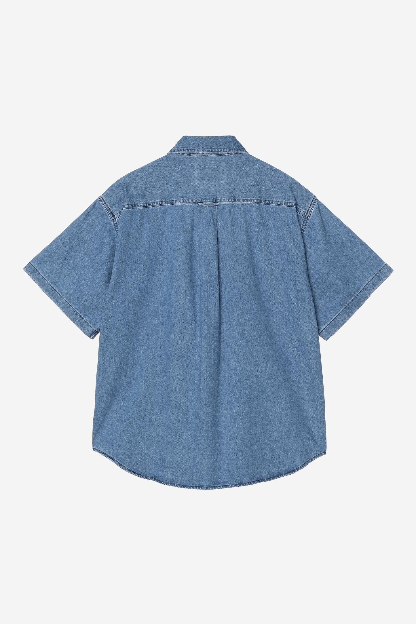 Lucas Short Sleeve Shirt Blue (Stone Washed)