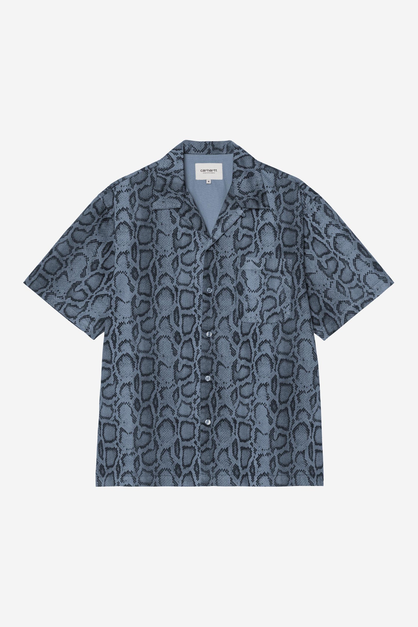 Short Sleeve Snake Camo Shirt Velvet Blue (Garment Dyed)