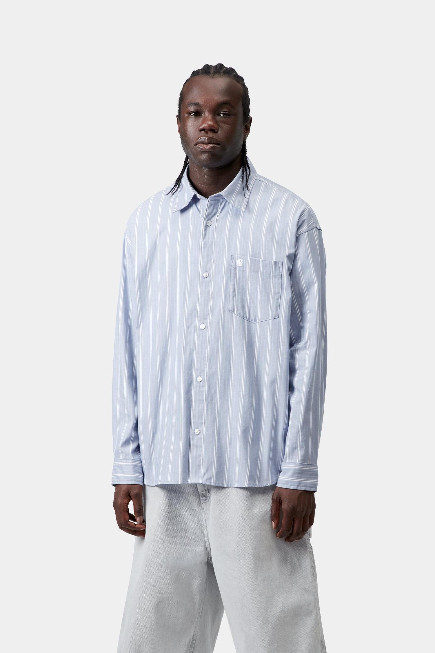 Beale Stripe Shirt Gentle Blue / White