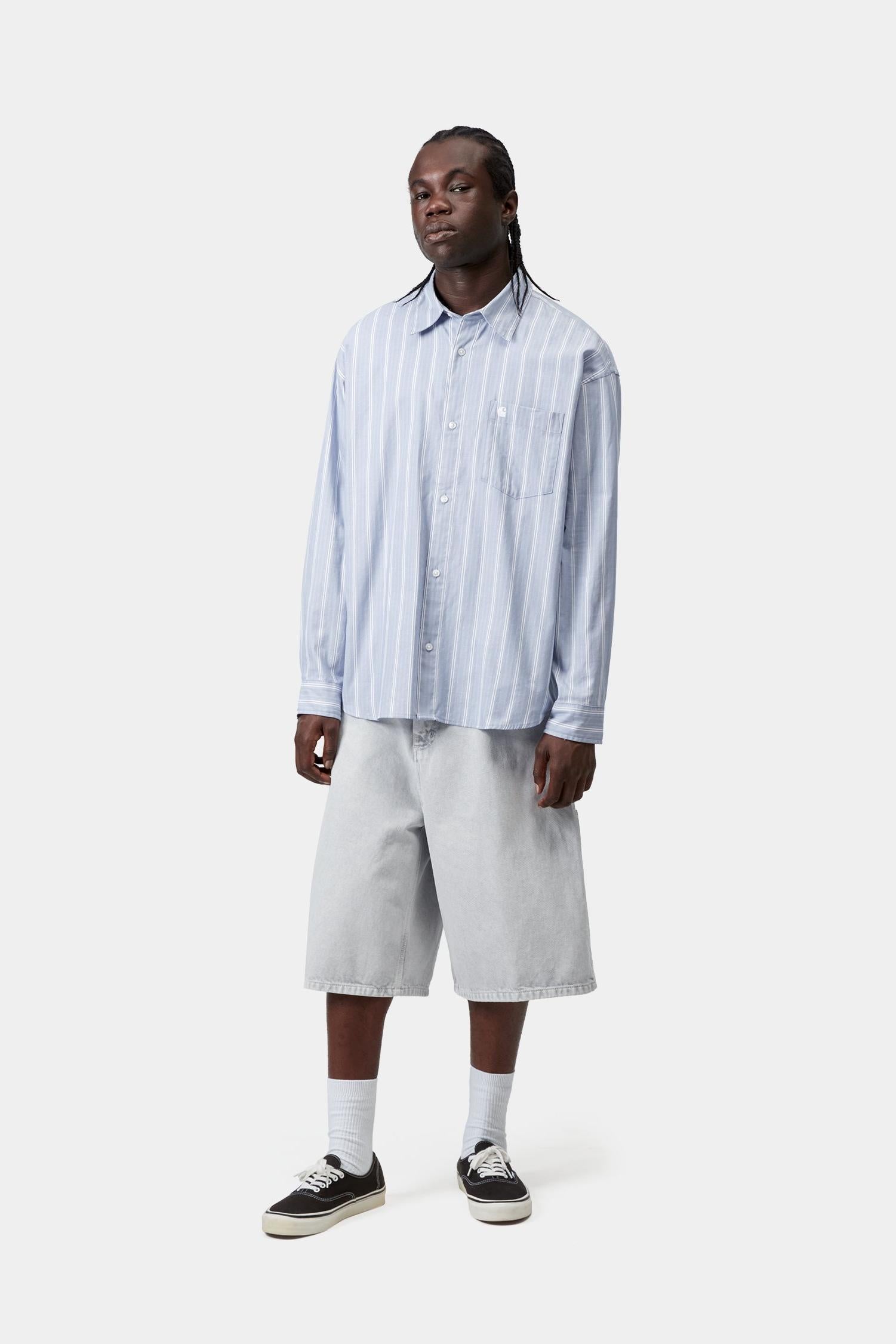 Beale Stripe Shirt Gentle Blue / White