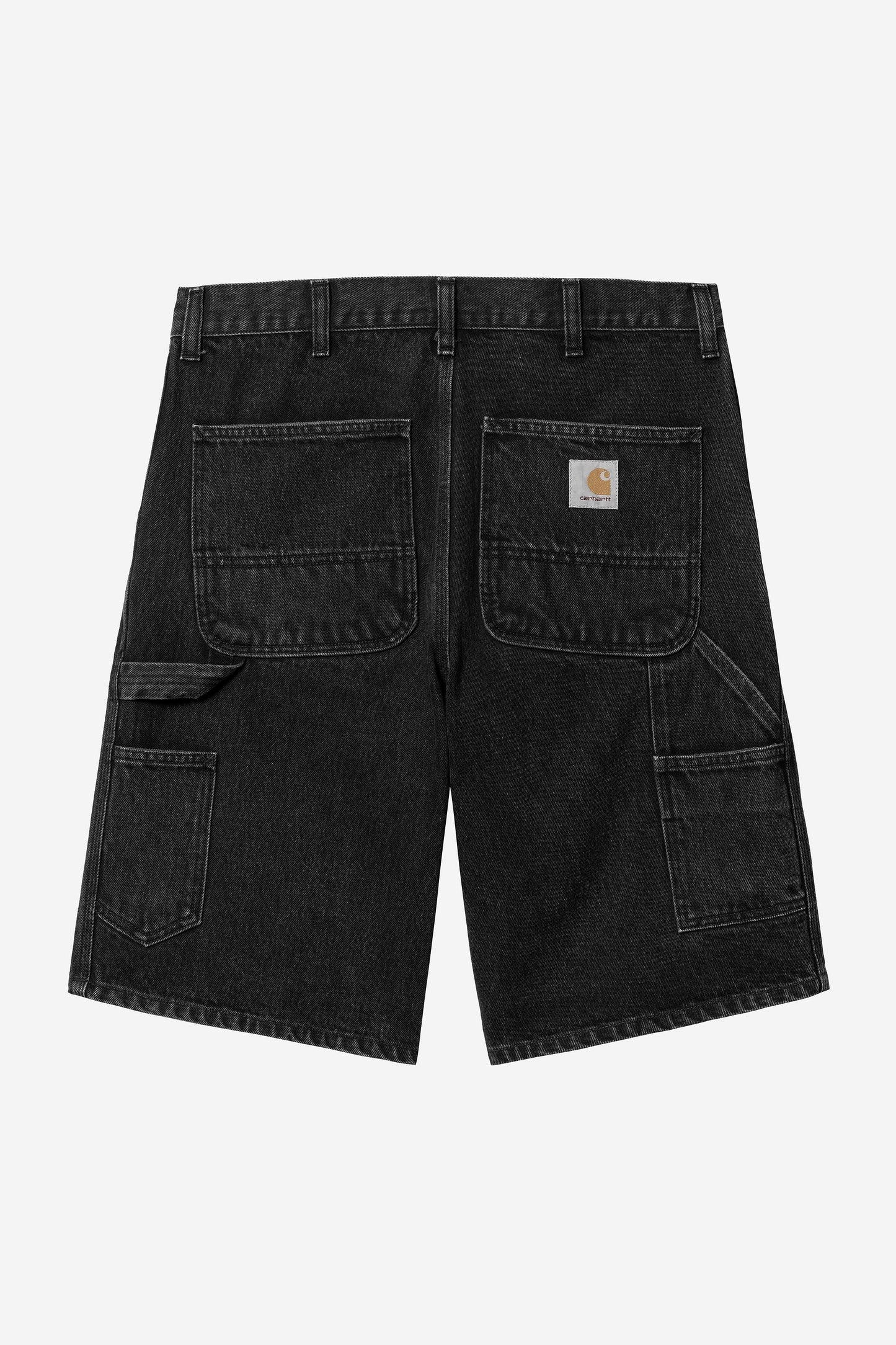 Single Knee Short - Denim Black (Stone Washed)
