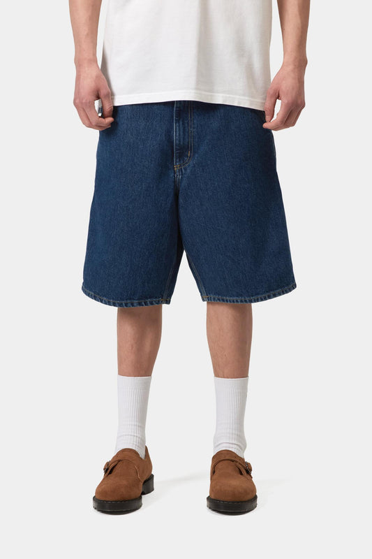 Single Knee Short - Denim Blue (Stone Washed)