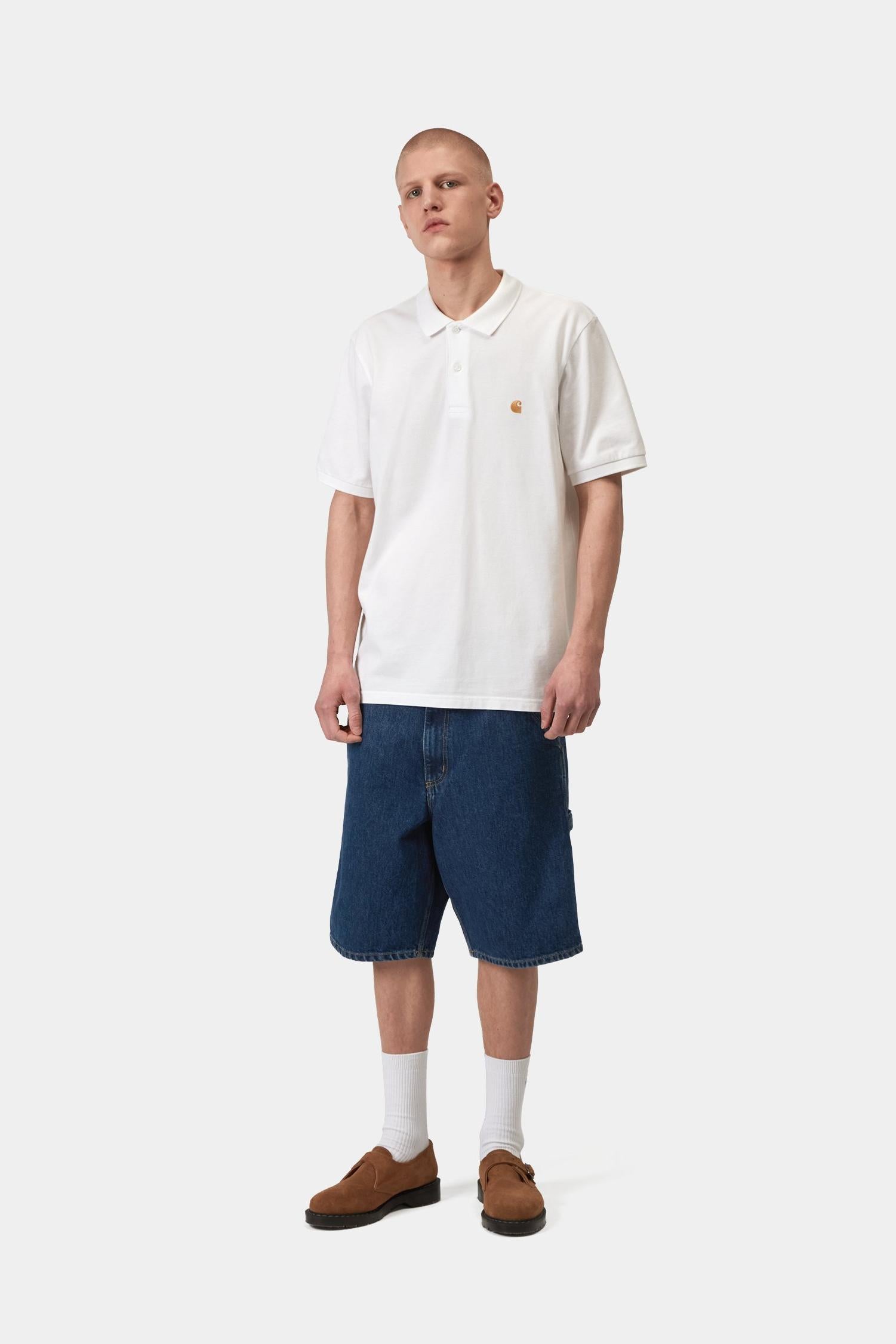 Single Knee Short - Denim Blue (Stone Washed)