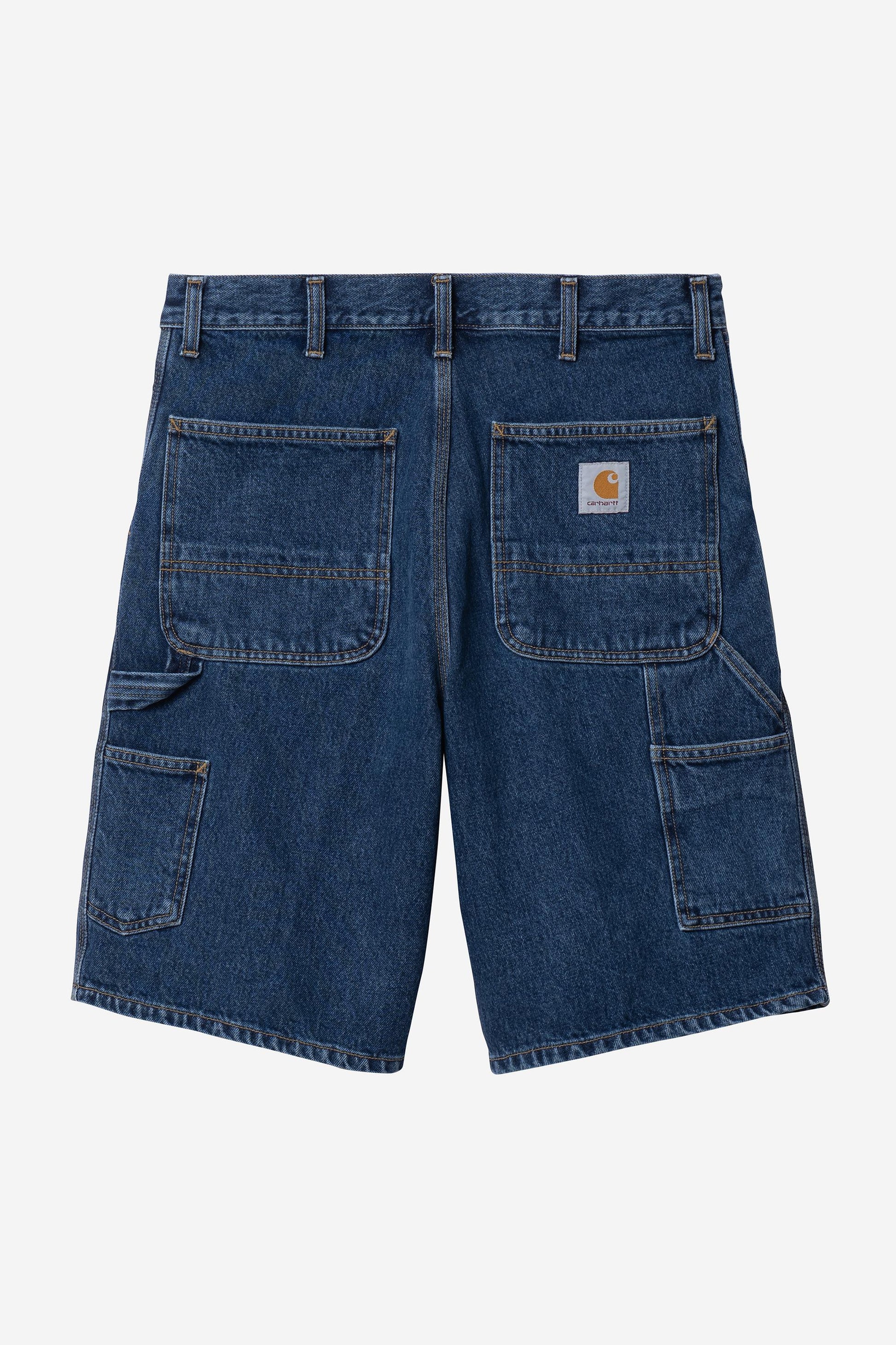 Single Knee Short - Denim Blue (Stone Washed)