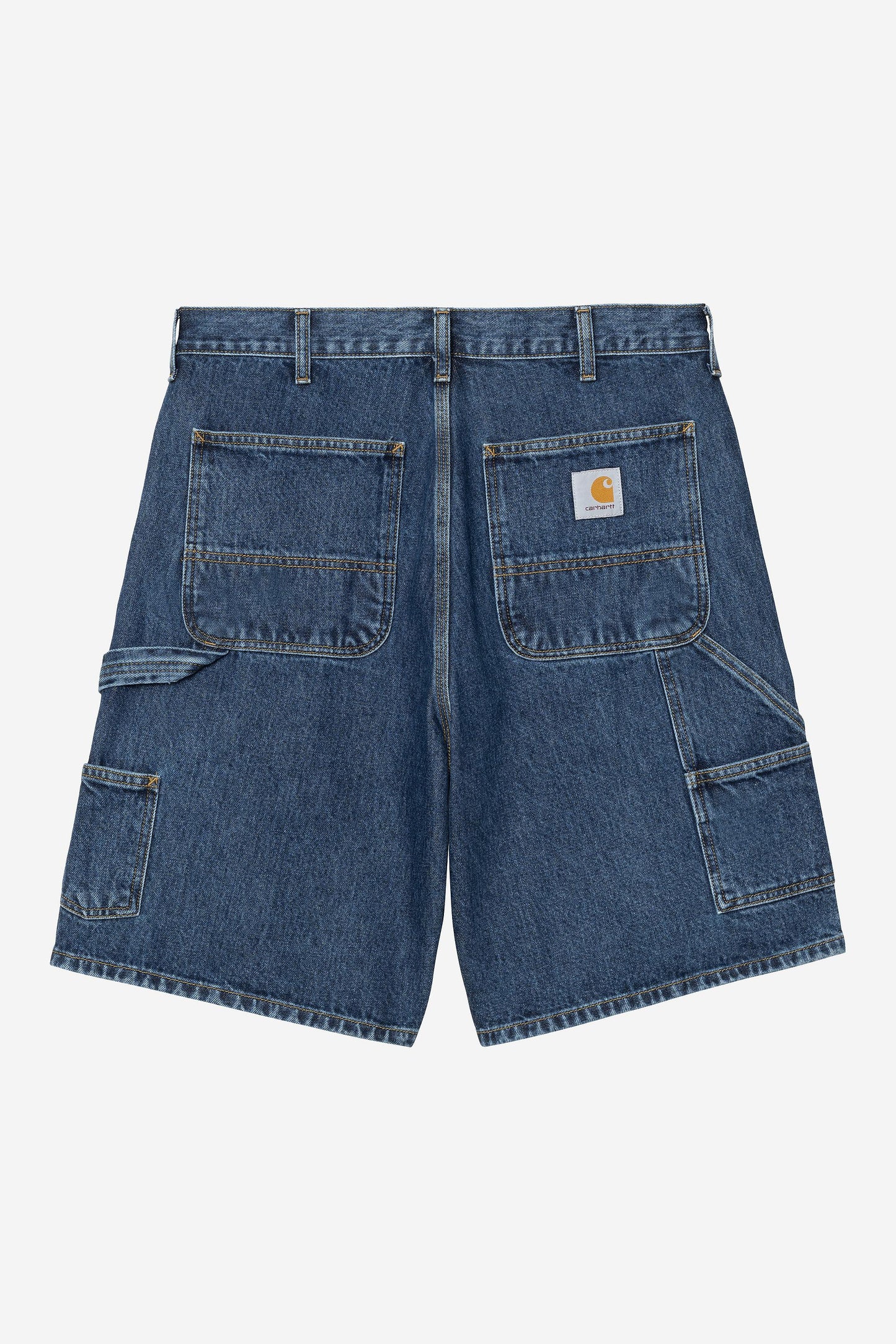 Double Knee Short Blue (Stone Washed)