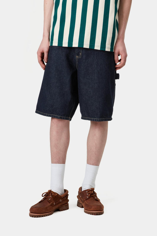 Single Knee Short - Denim Blue (Rinsed)