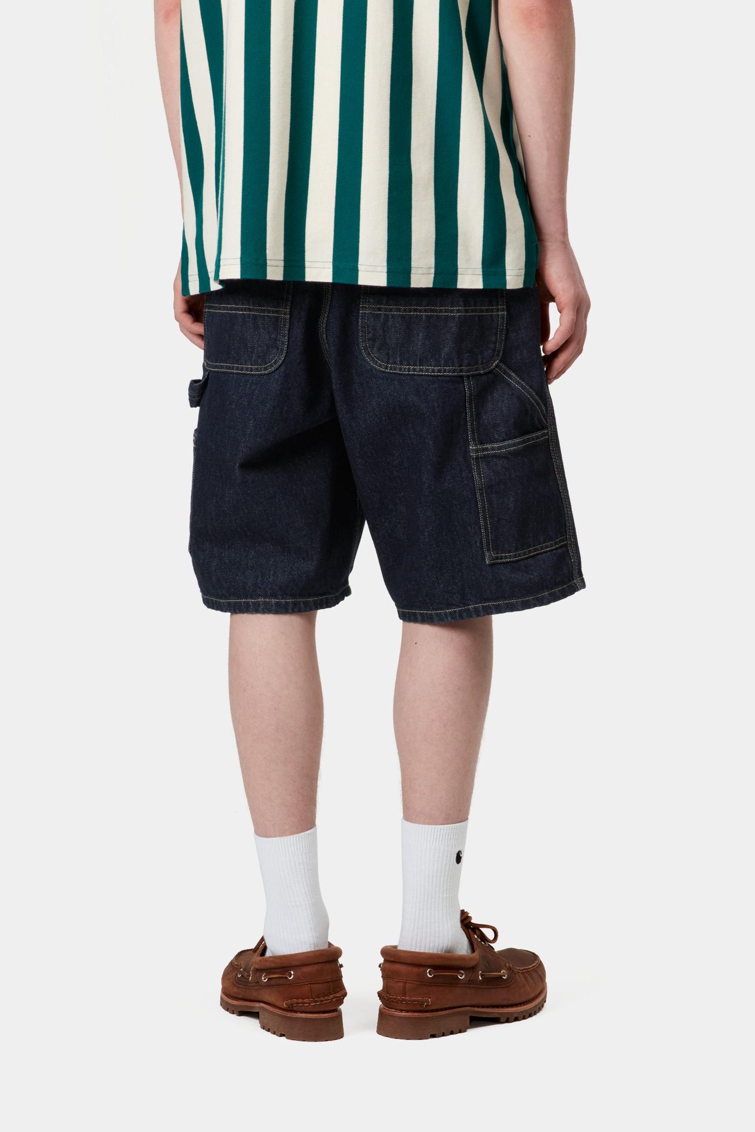 Single Knee Short - Denim Blue (Rinsed)