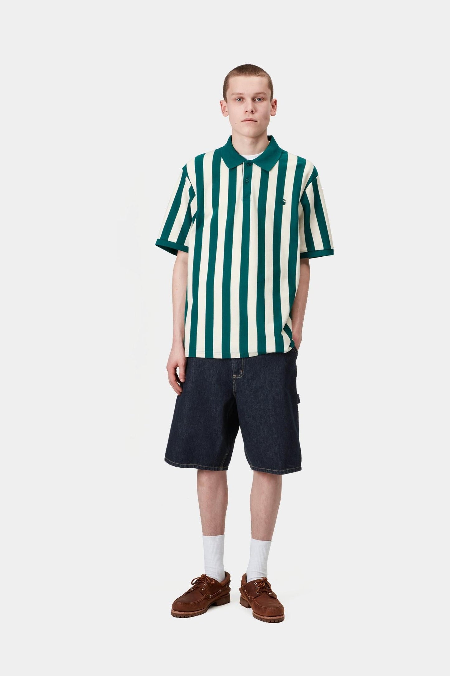 Single Knee Short - Denim Blue (Rinsed)