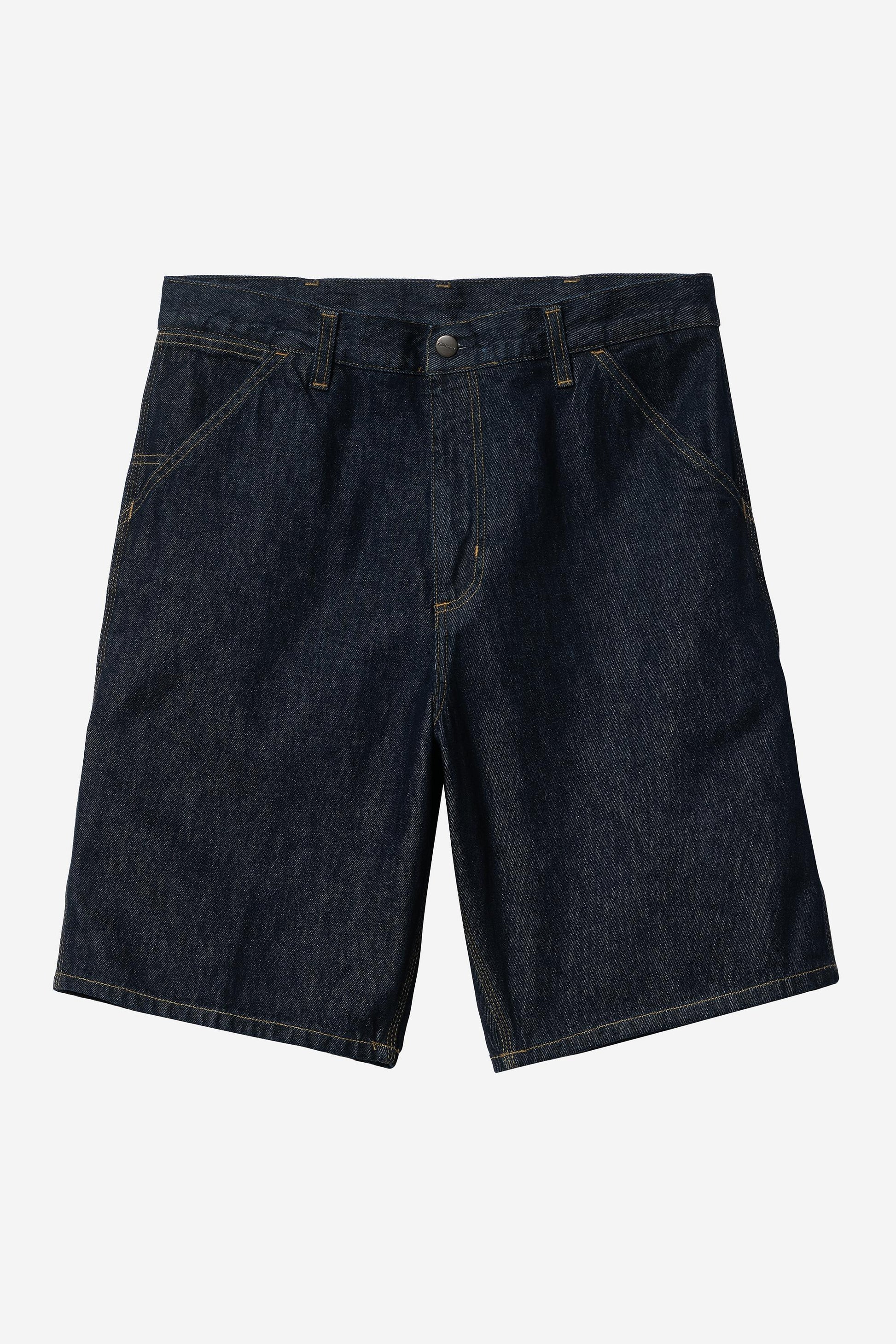 Single Knee Short - Denim Blue (Rinsed)