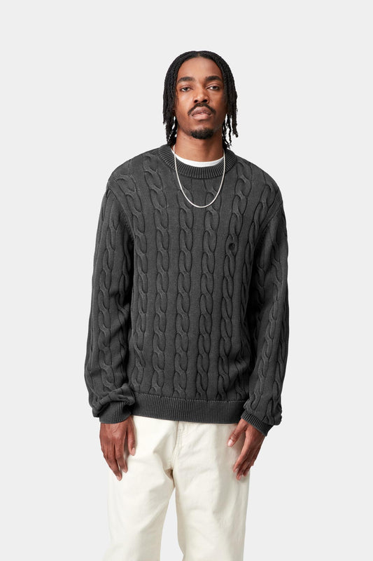 Carter Sweater Black (Garment Dyed)