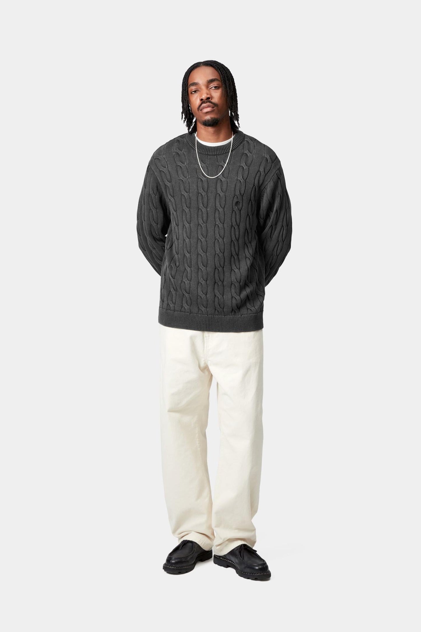 Carter Sweater Black (Garment Dyed)
