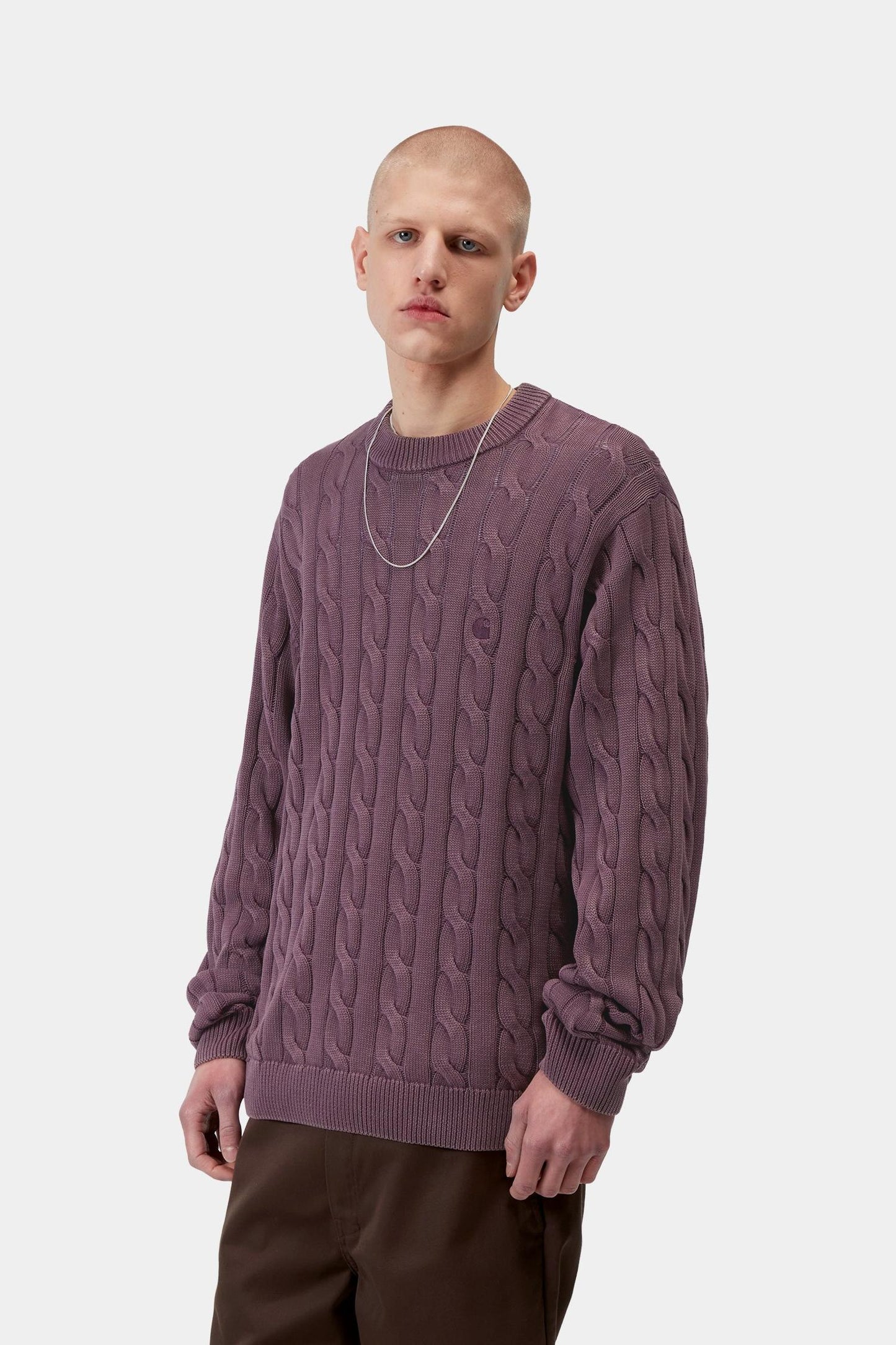 Carter Sweater Cozy Purple (Garment Dyed)