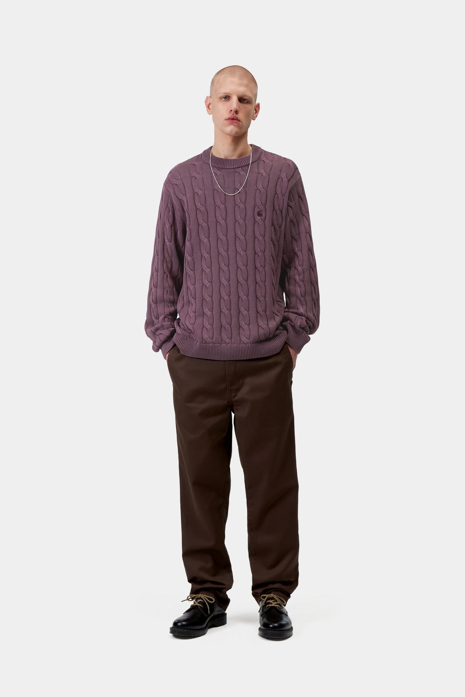 Carter Sweater Cozy Purple (Garment Dyed)