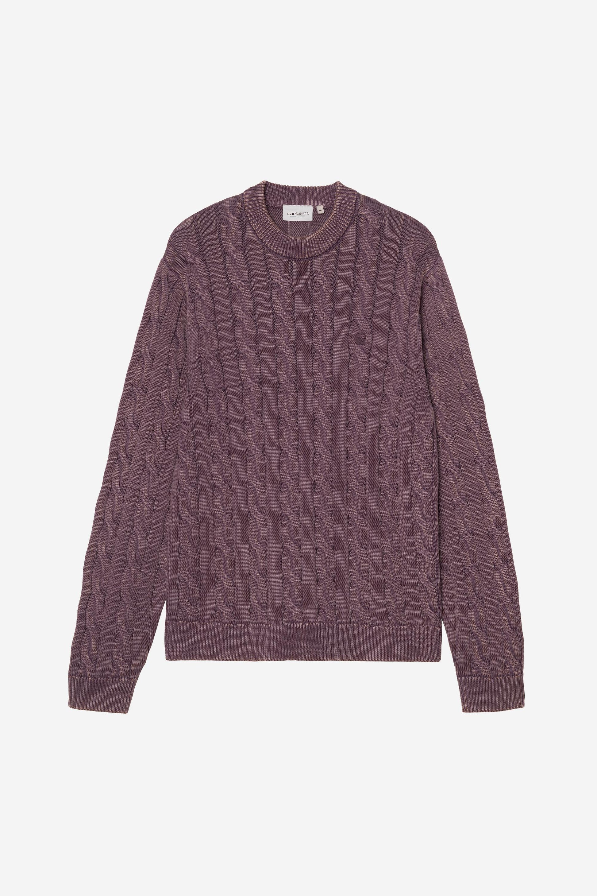 Carter Sweater Cozy Purple (Garment Dyed)