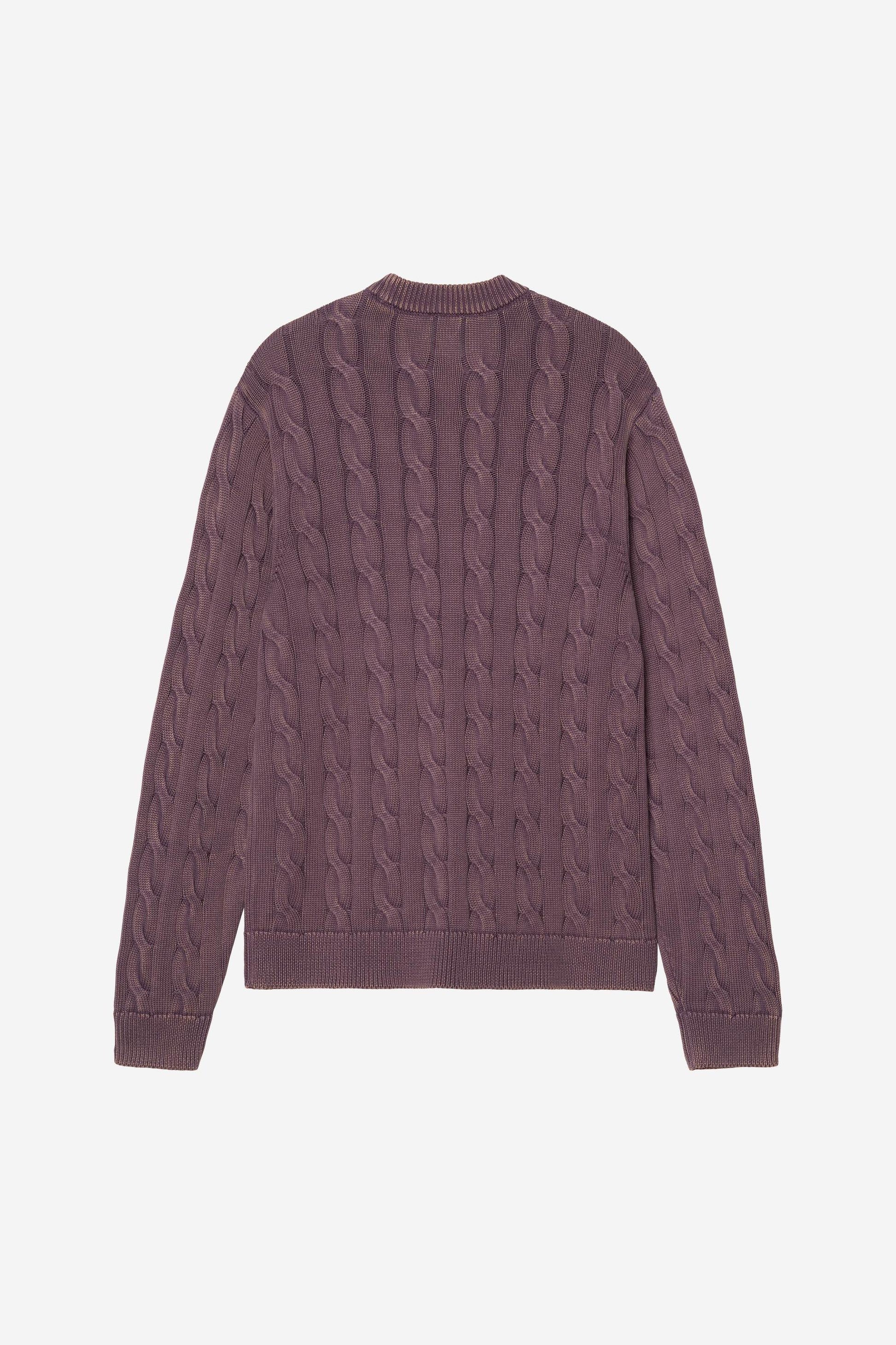 Carter Sweater Cozy Purple (Garment Dyed)