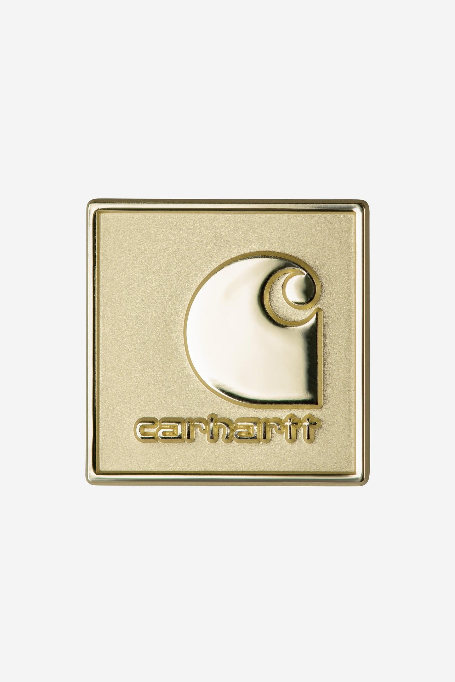 Square Label Pin Gold