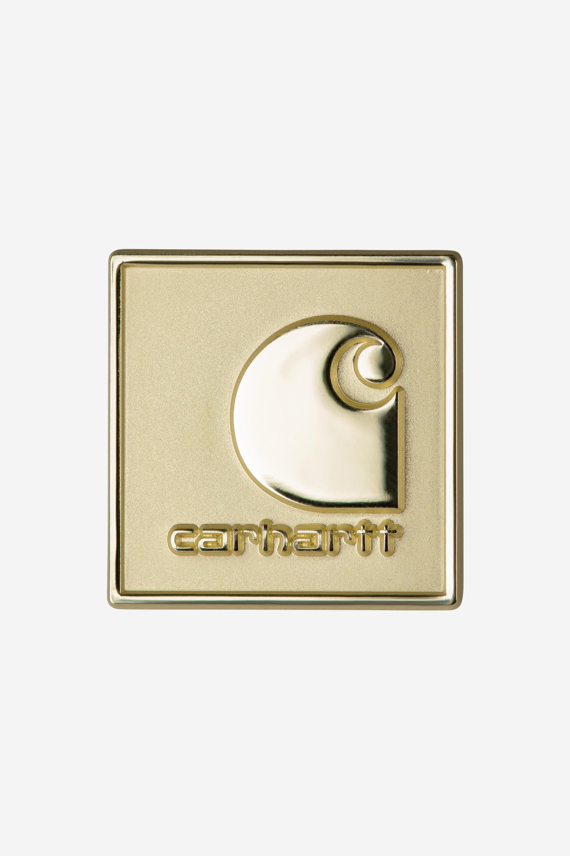 Square Label Pin Gold