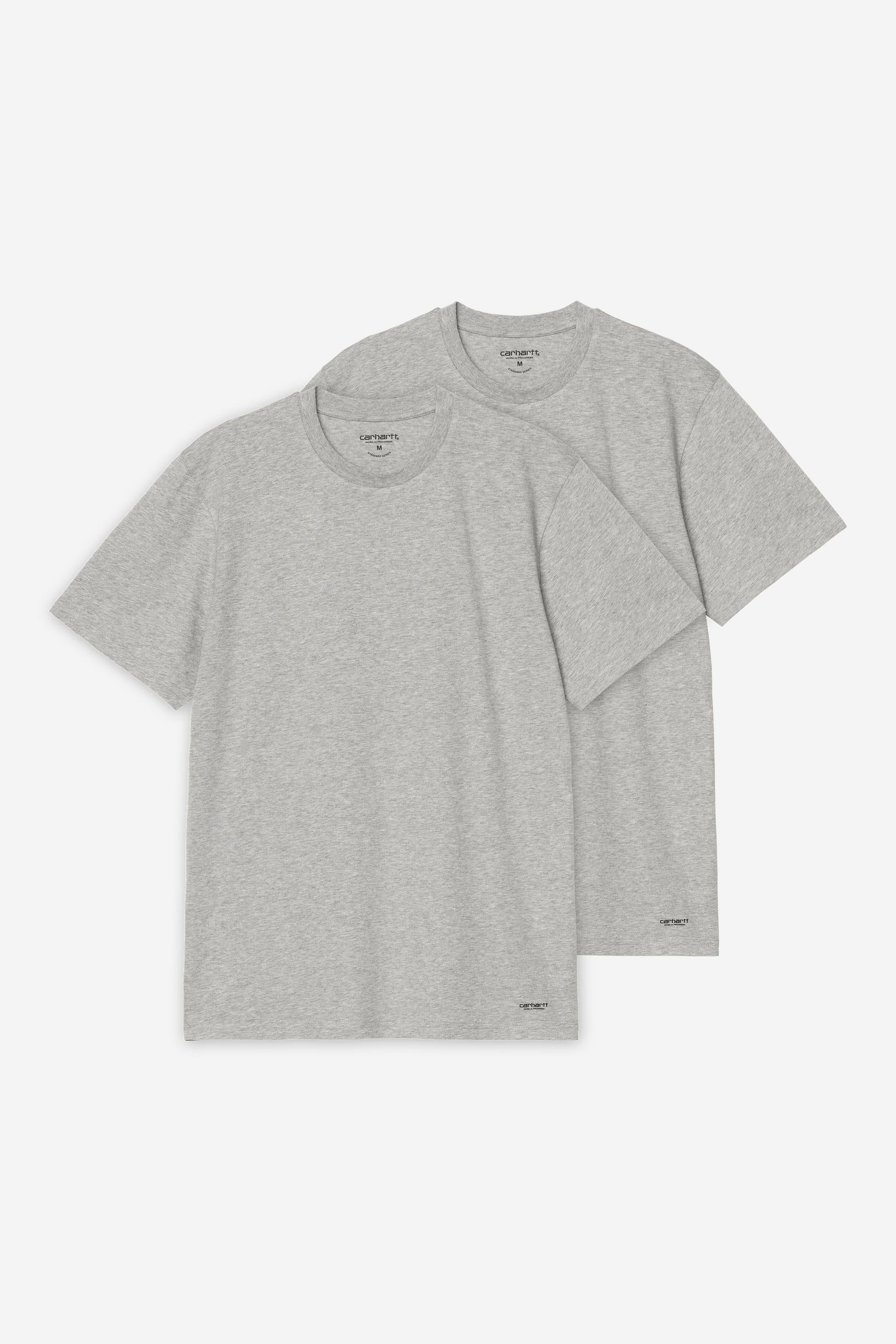 Standard Crew Neck T-Shirt (2 Pack) Grey Heather + Grey Heather