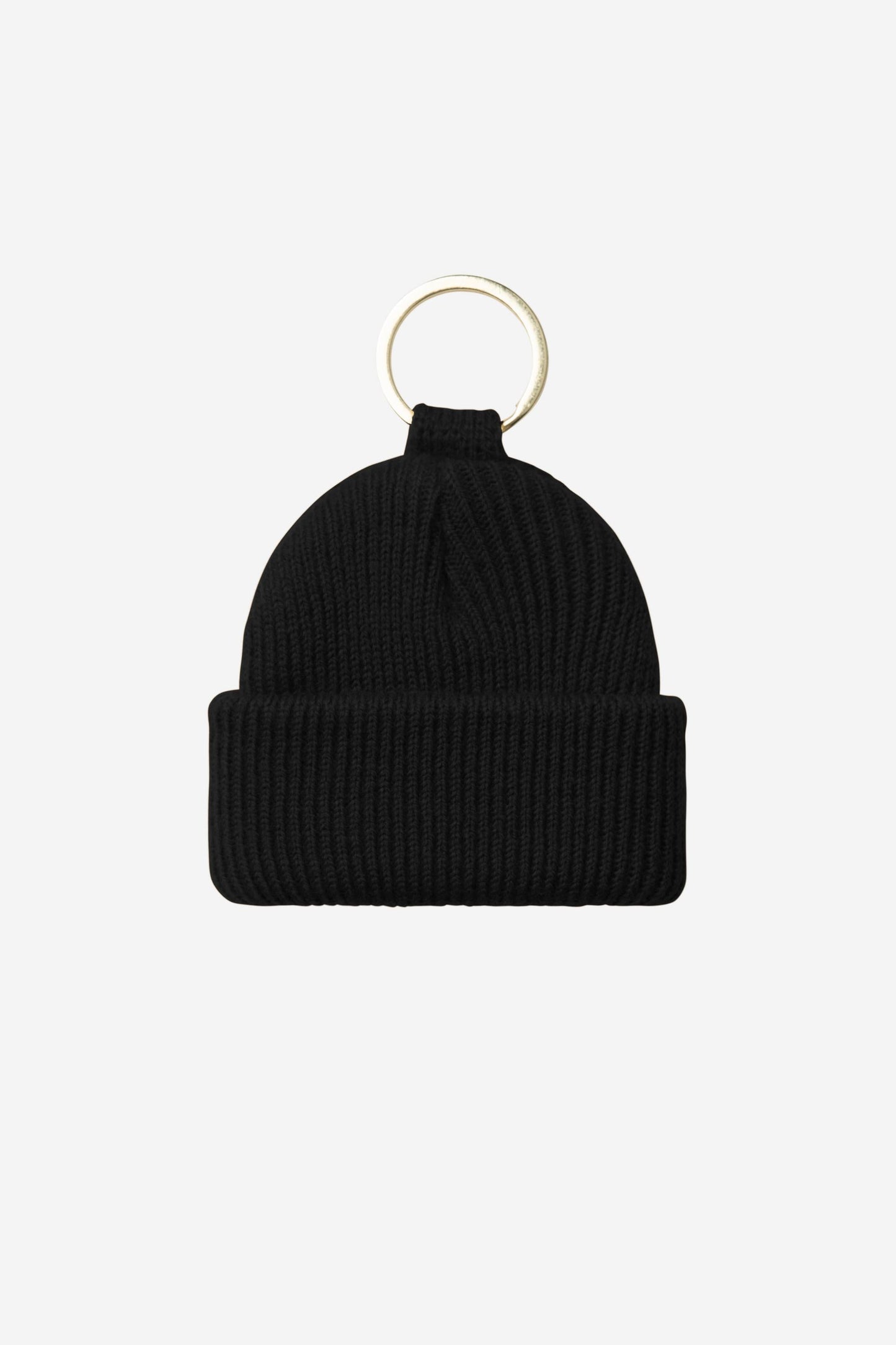 Mini Watch Hat Keychain Black