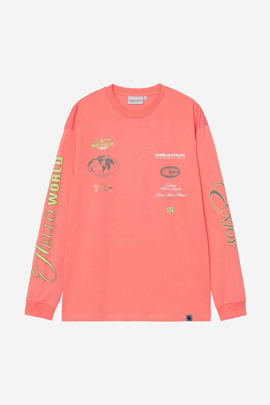 Audio Archives WIP Long Sleeve T-Shirt Orange Audio Archives