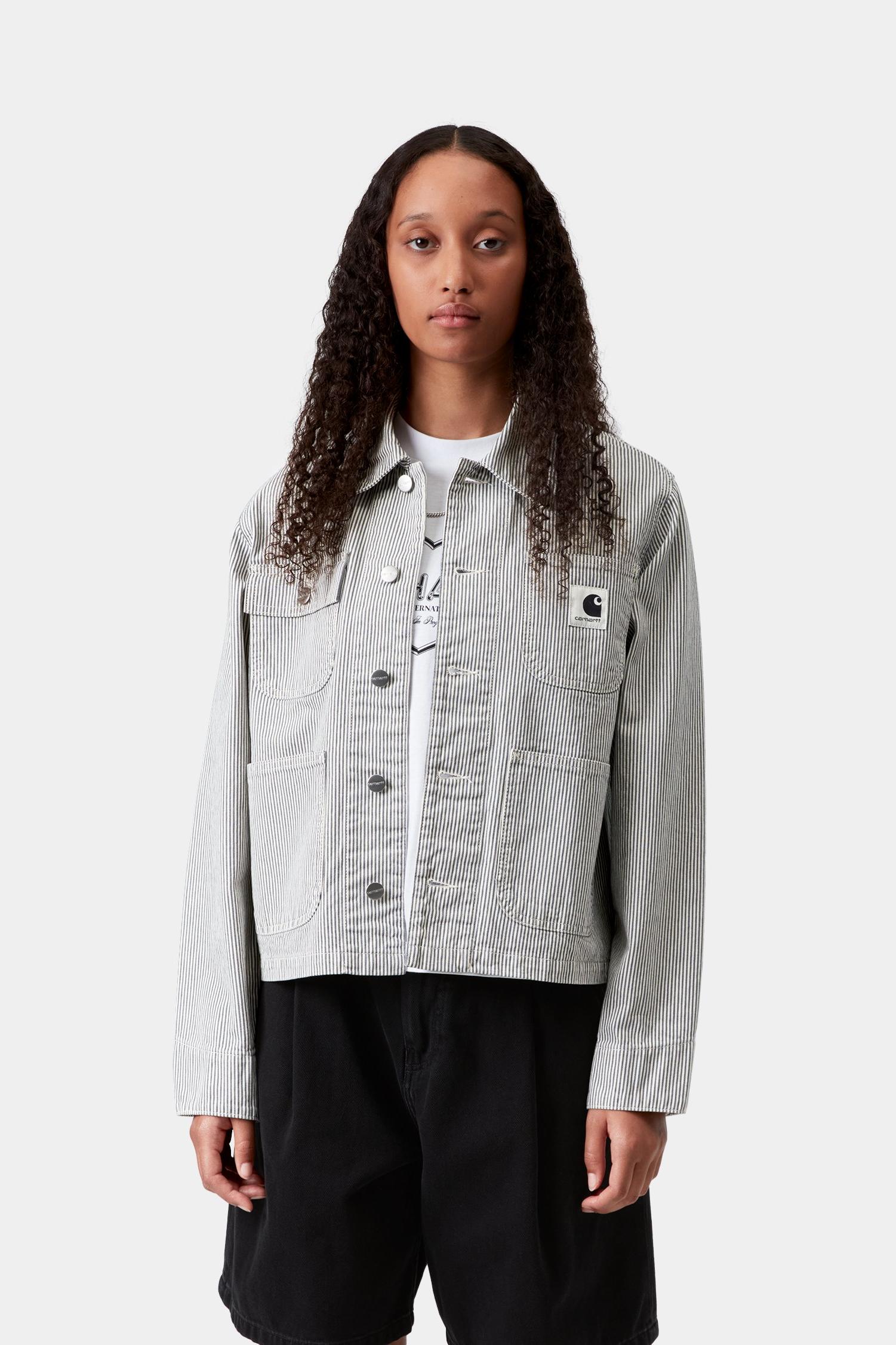 Mercer Stripe Chore Coat Graphite / Wax (Stone Washed)