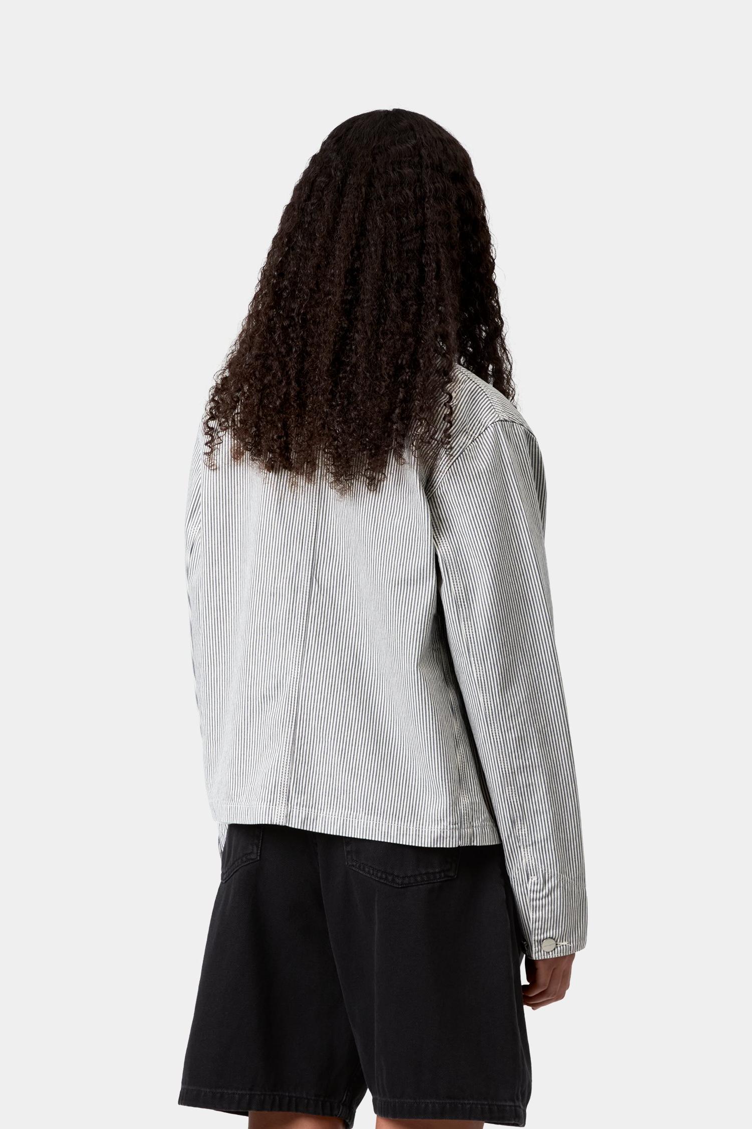 Mercer Stripe Chore Coat Graphite / Wax (Stone Washed)
