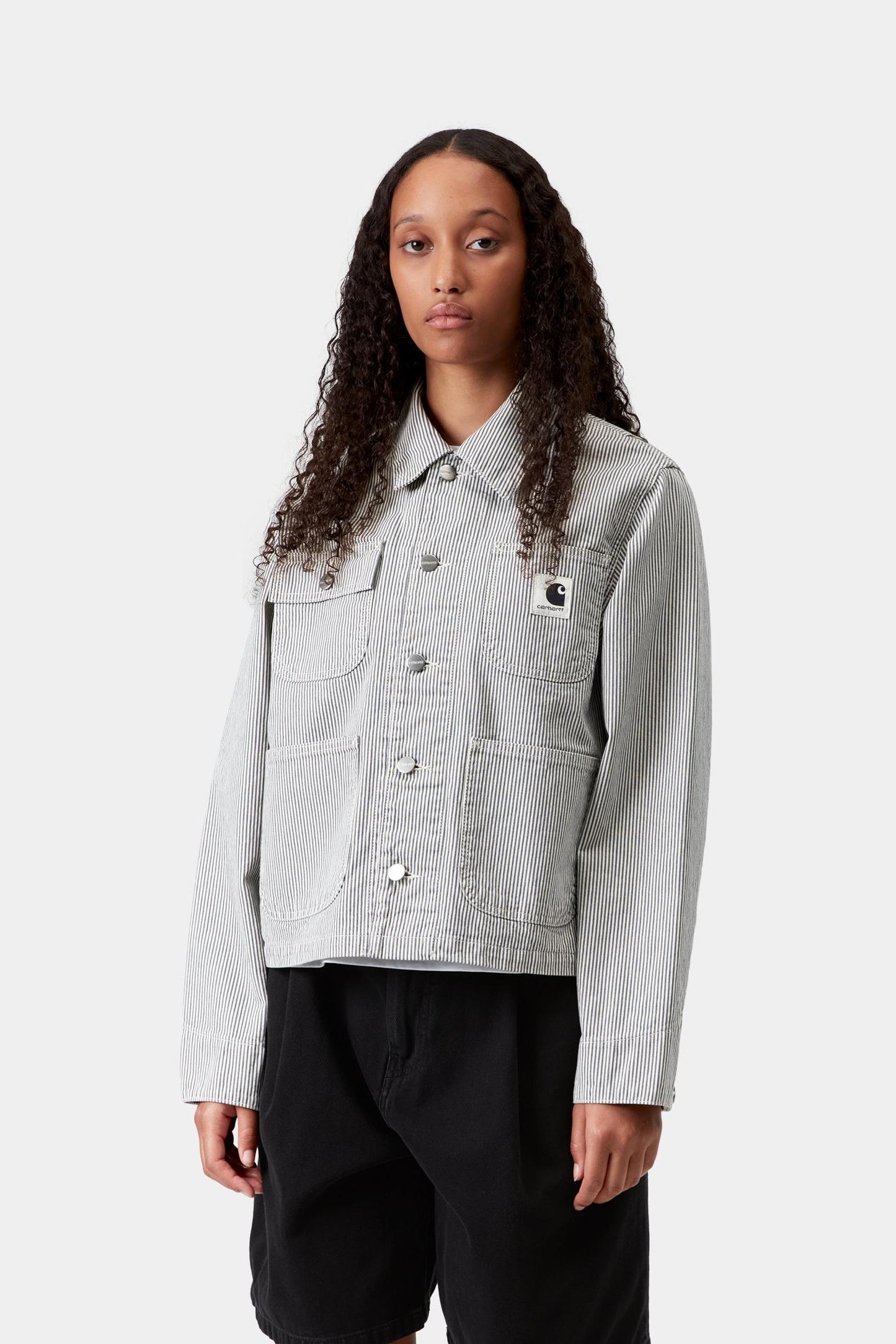 Mercer Stripe Chore Coat Graphite / Wax (Stone Washed)