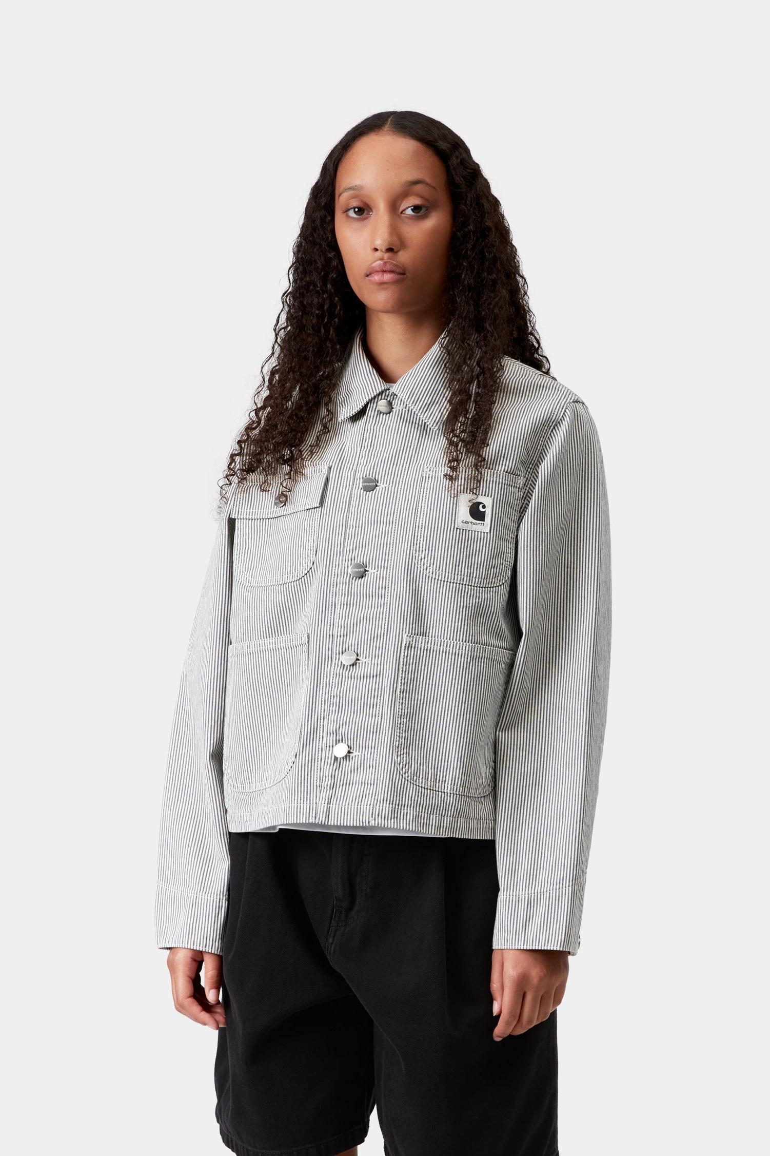 Mercer Stripe Chore Coat Graphite / Wax (Stone Washed)