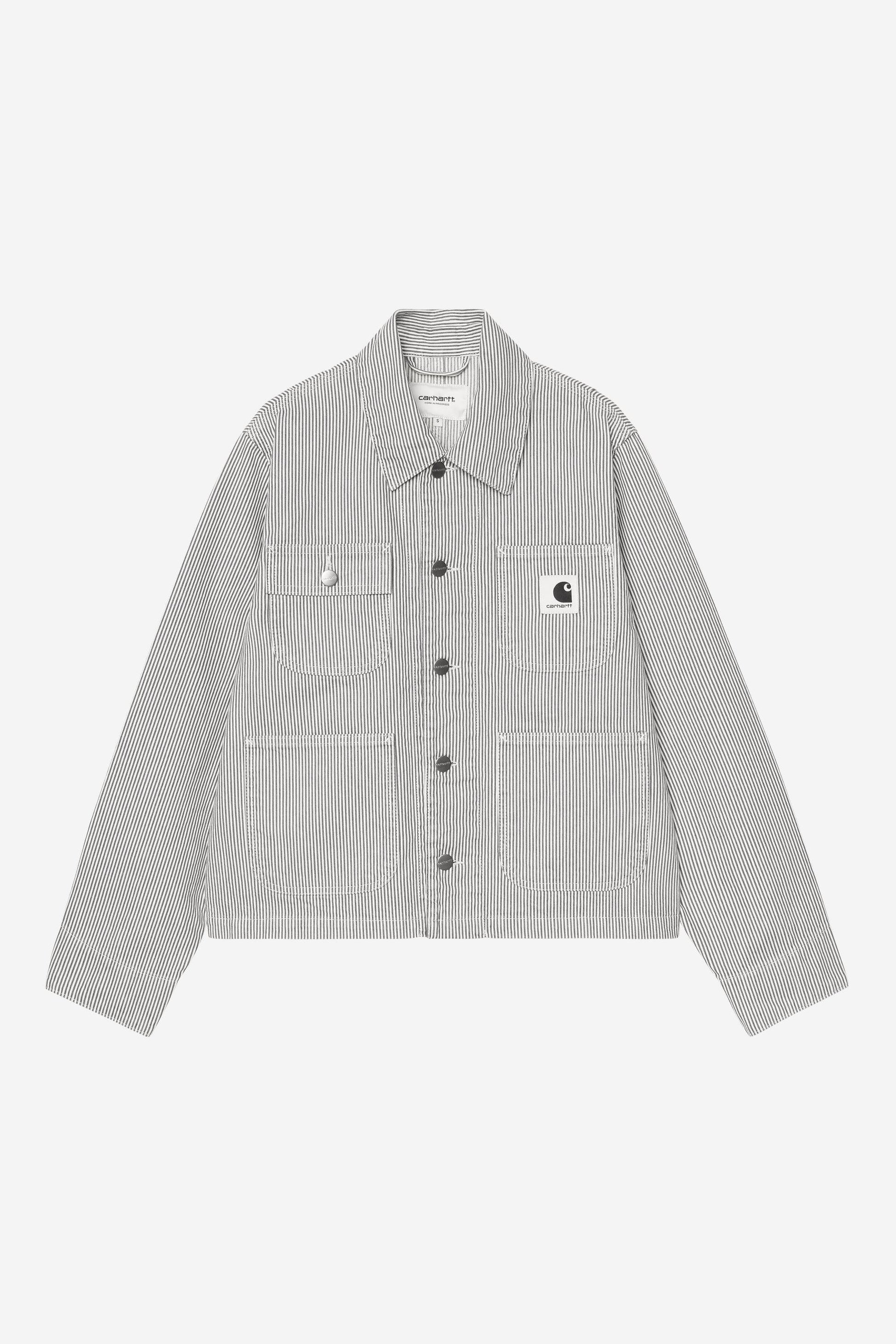 Mercer Stripe Chore Coat Graphite / Wax (Stone Washed)