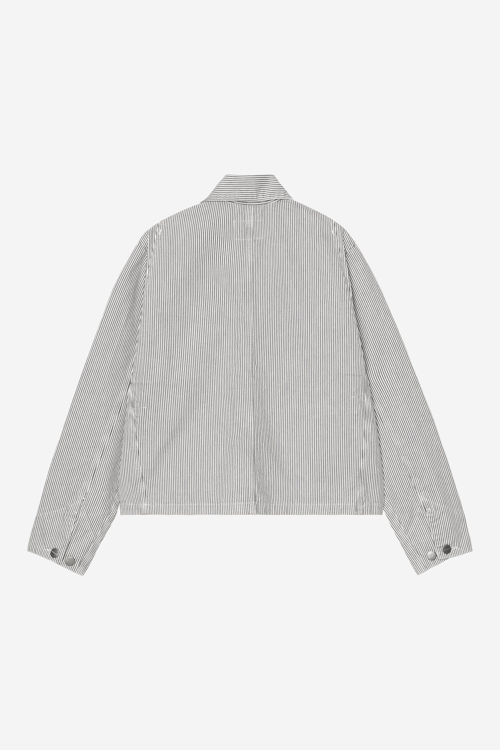 Mercer Stripe Chore Coat Graphite / Wax (Stone Washed)