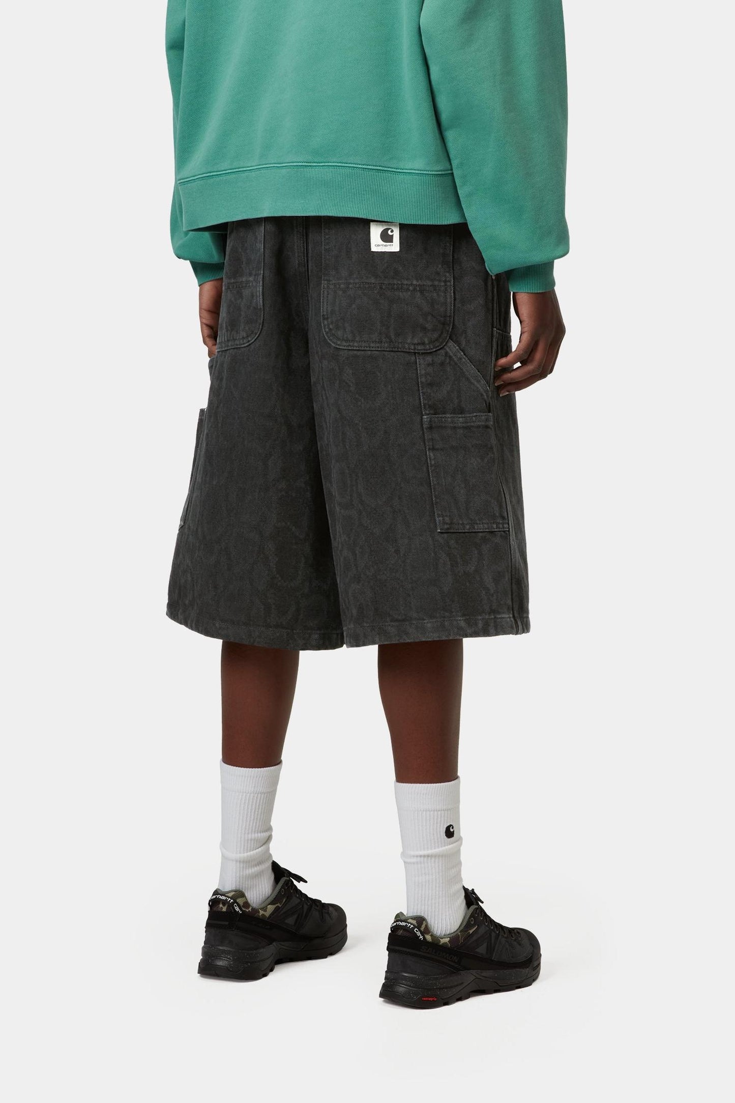 Snake Nixon Double Knee Short Black Snake Camo (Heavy Stone Wash)