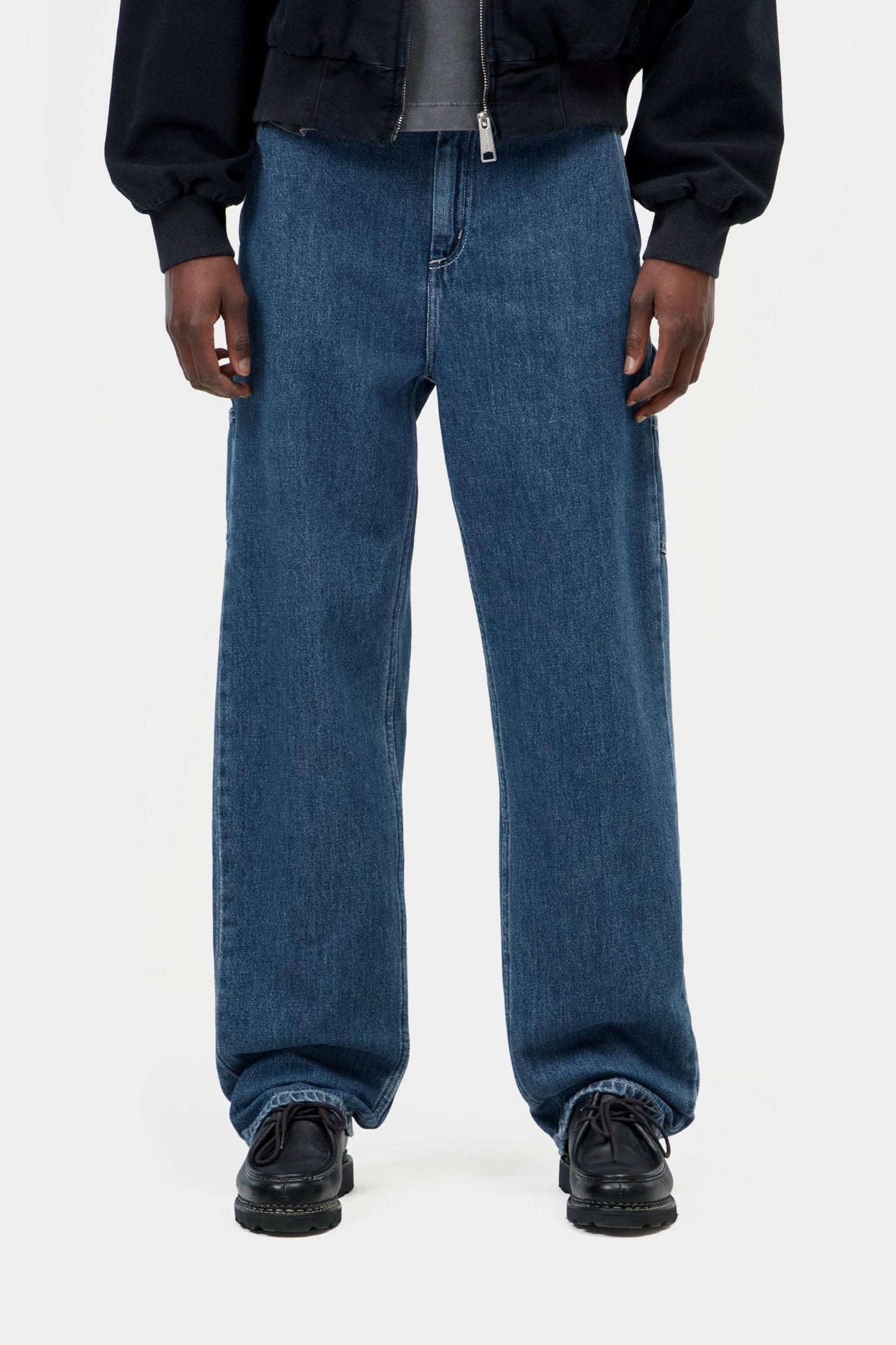 Pierce Pant Straight Blue (Stone Washed)