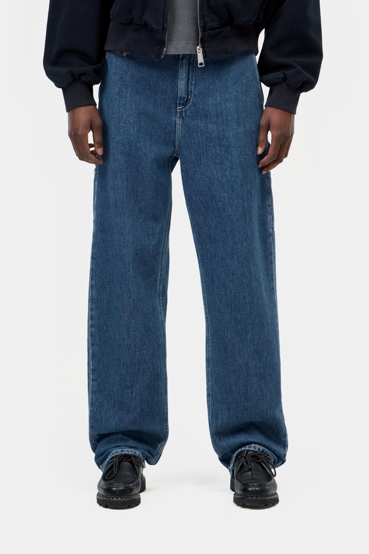 Pierce Pant Straight Blue (Stone Washed)