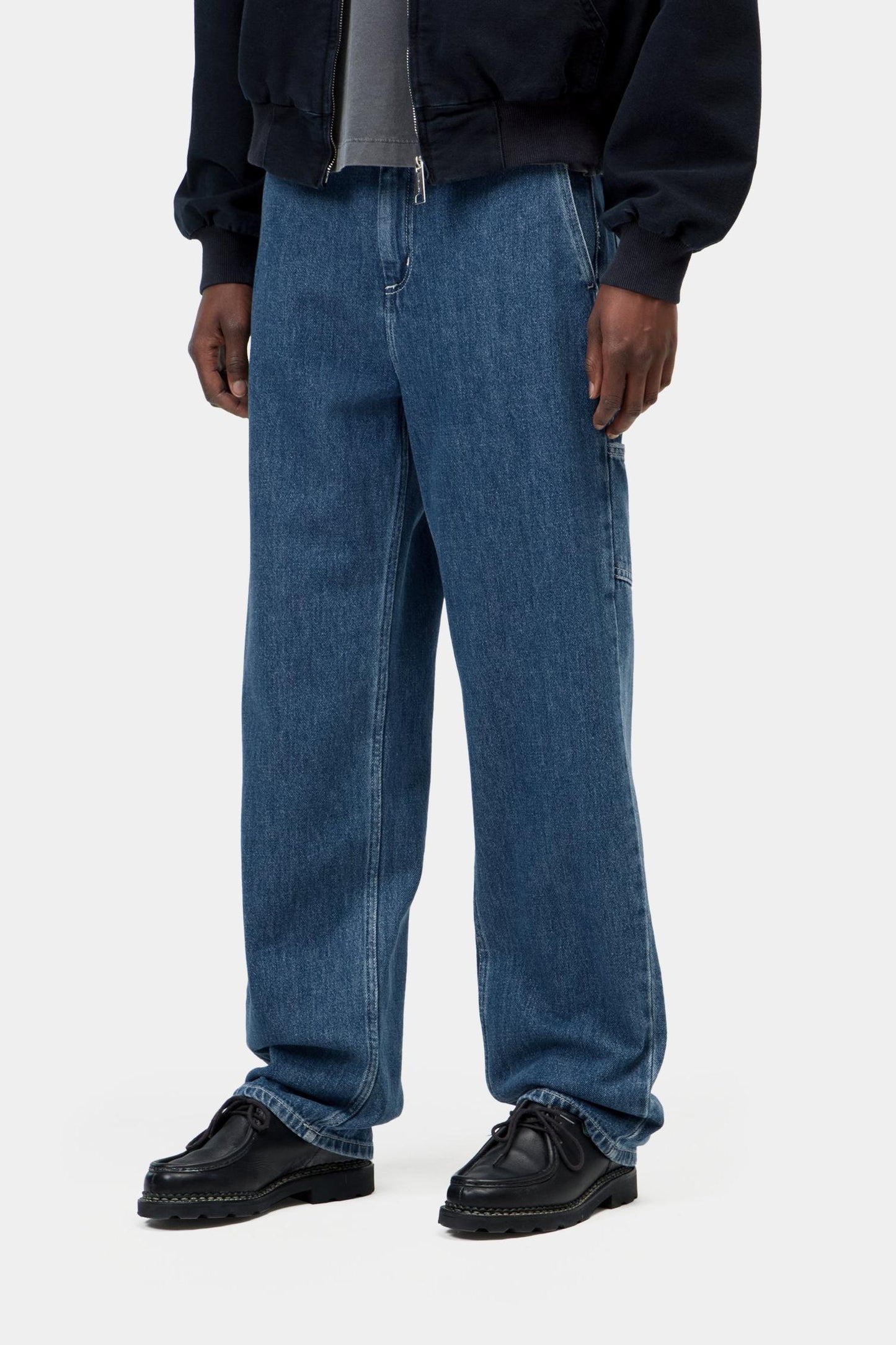Pierce Pant Straight Blue (Stone Washed)