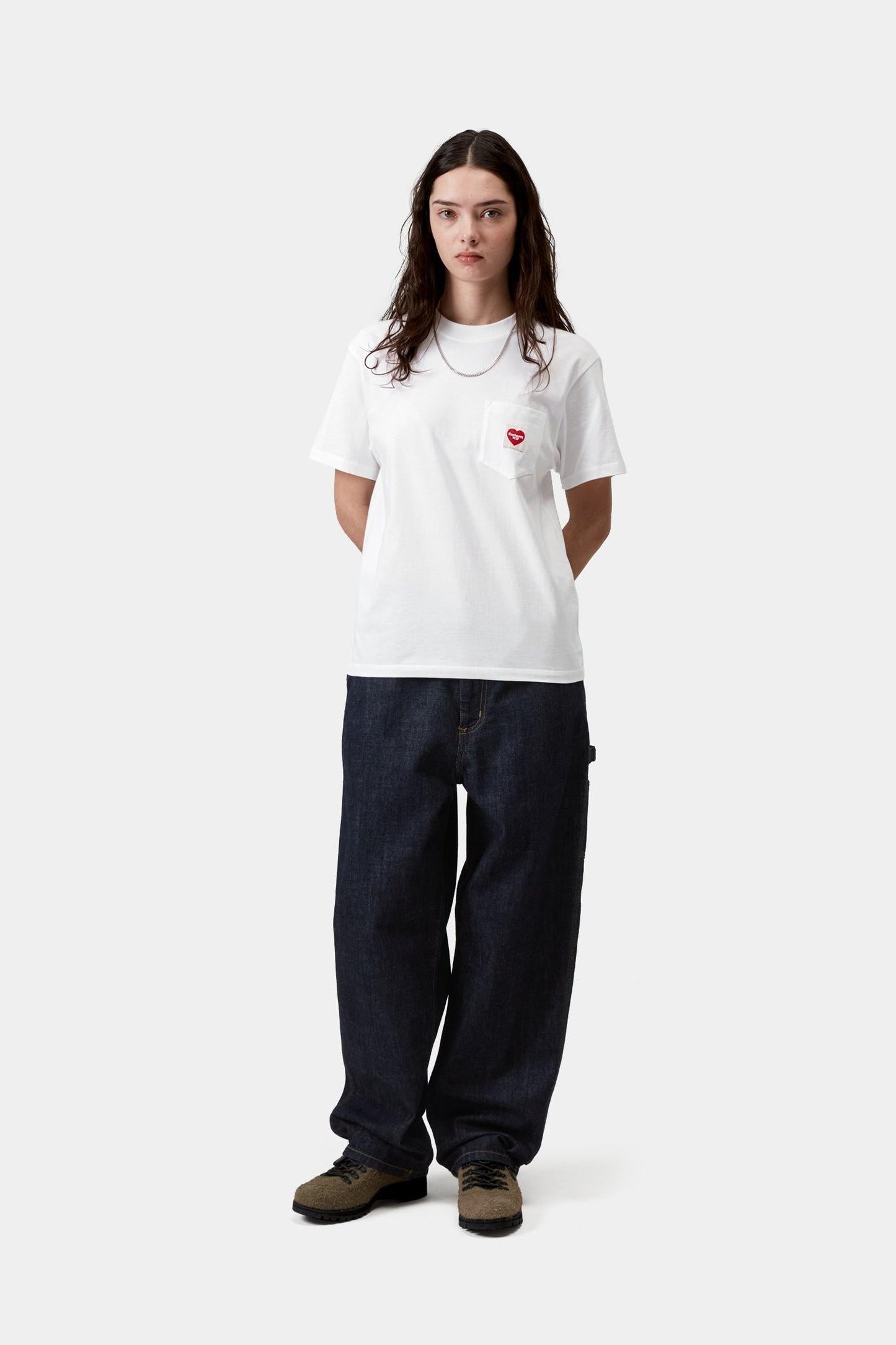 Pocket Heart T-Shirt White / Red