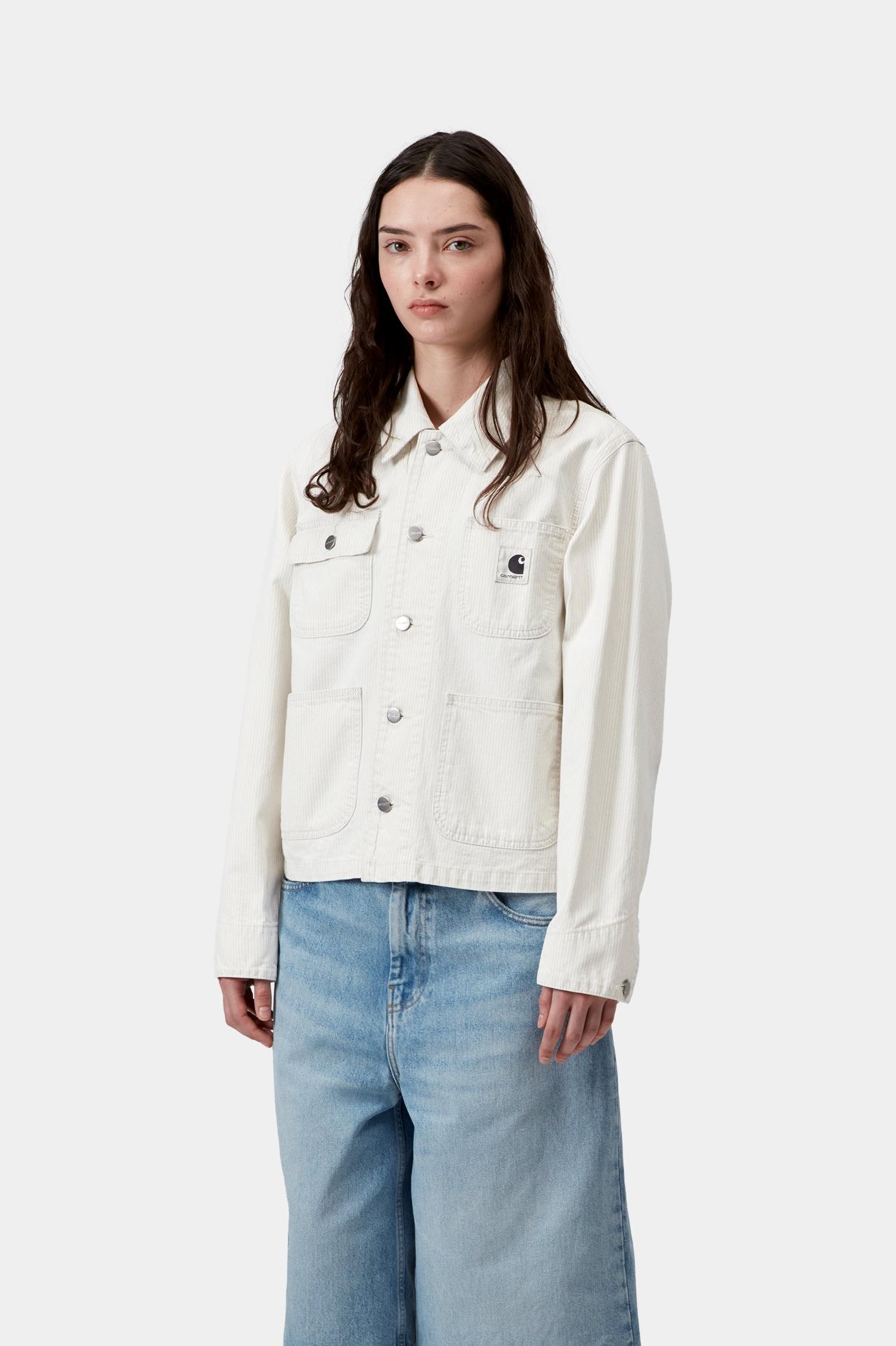 Mercer Stripe Chore Coat Graphite / Wax (Bleached)