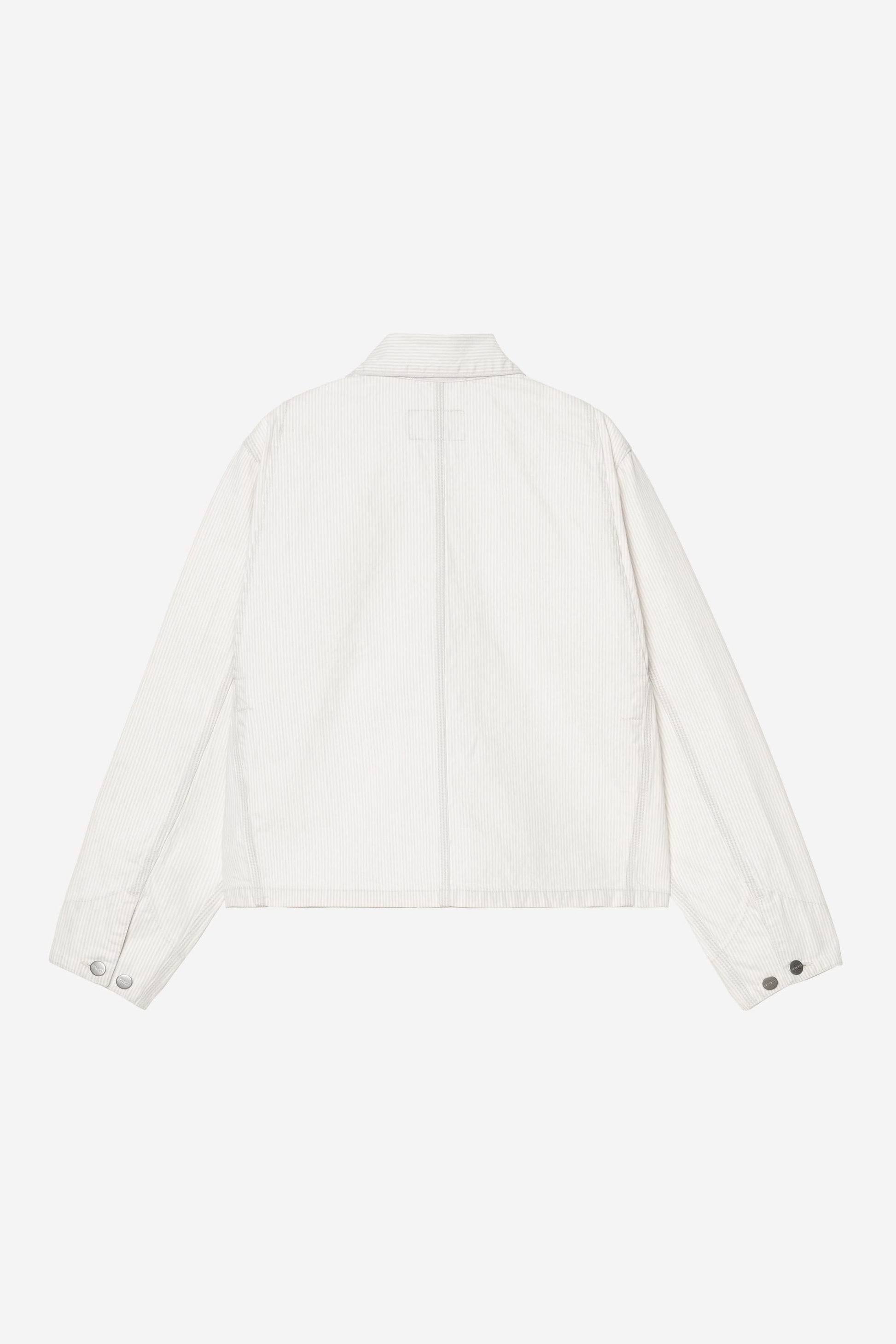 Mercer Stripe Chore Coat Graphite / Wax (Bleached)