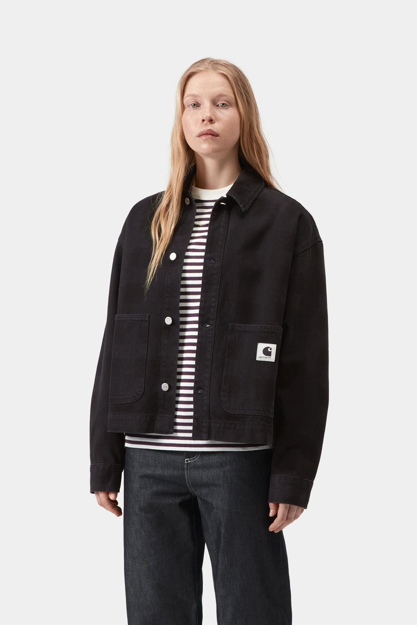 Everson Shirt Jacket Black (Stone Washed)