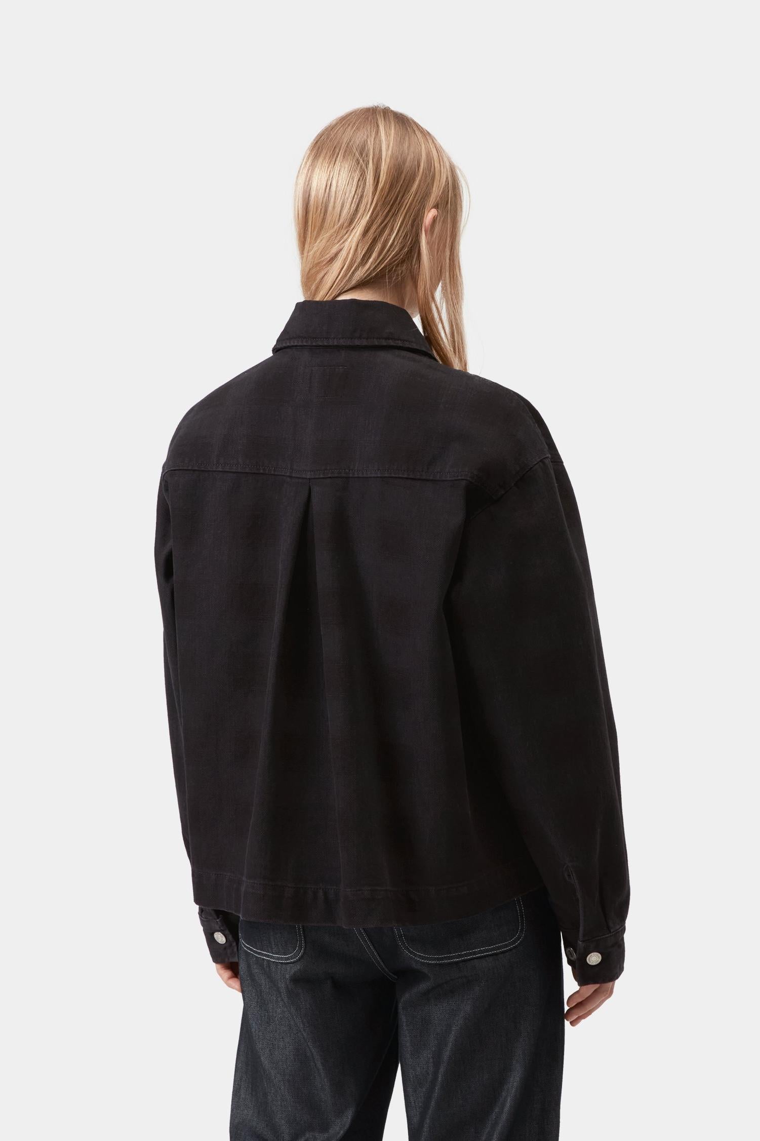 Everson Shirt Jacket Black (Stone Washed)