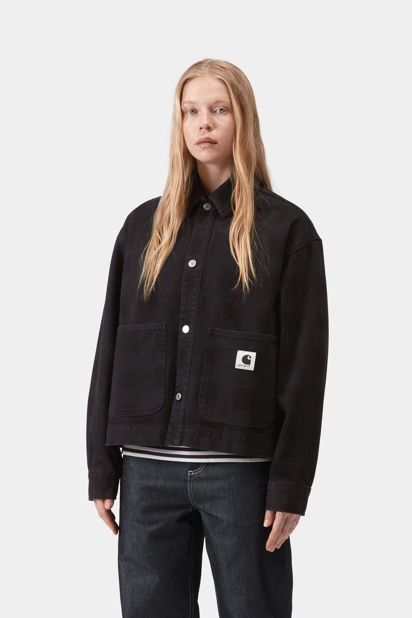 Everson Shirt Jacket Black (Stone Washed)