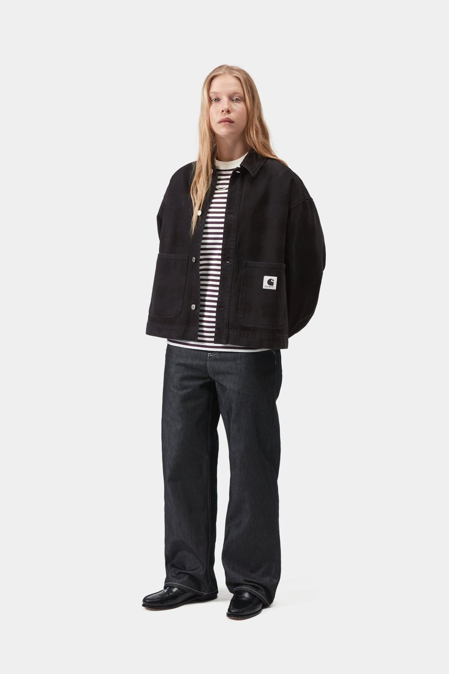 Everson Shirt Jacket Black (Stone Washed)