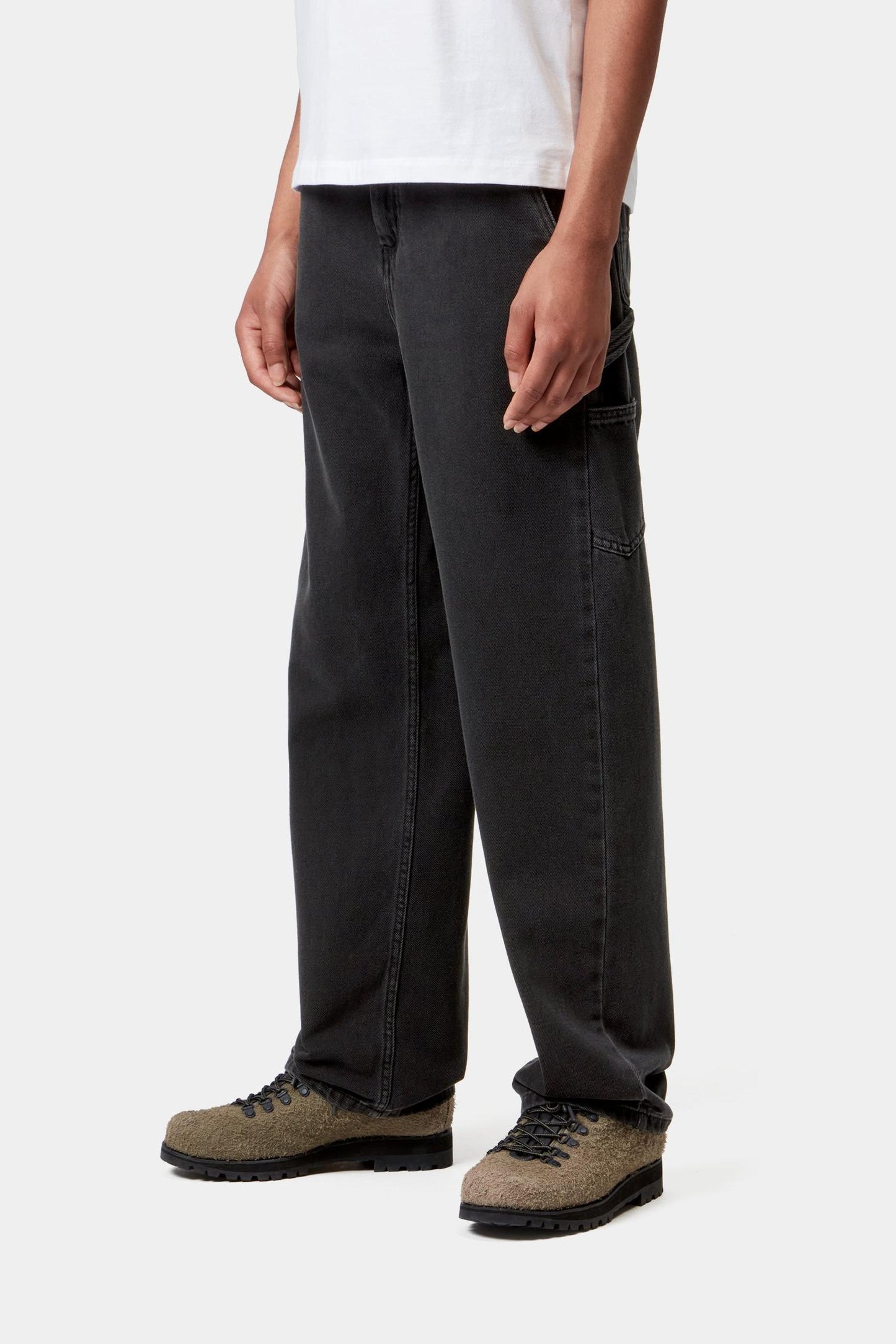 Pierce Pierce Pant Straight - Denim Black (Stone Washed)